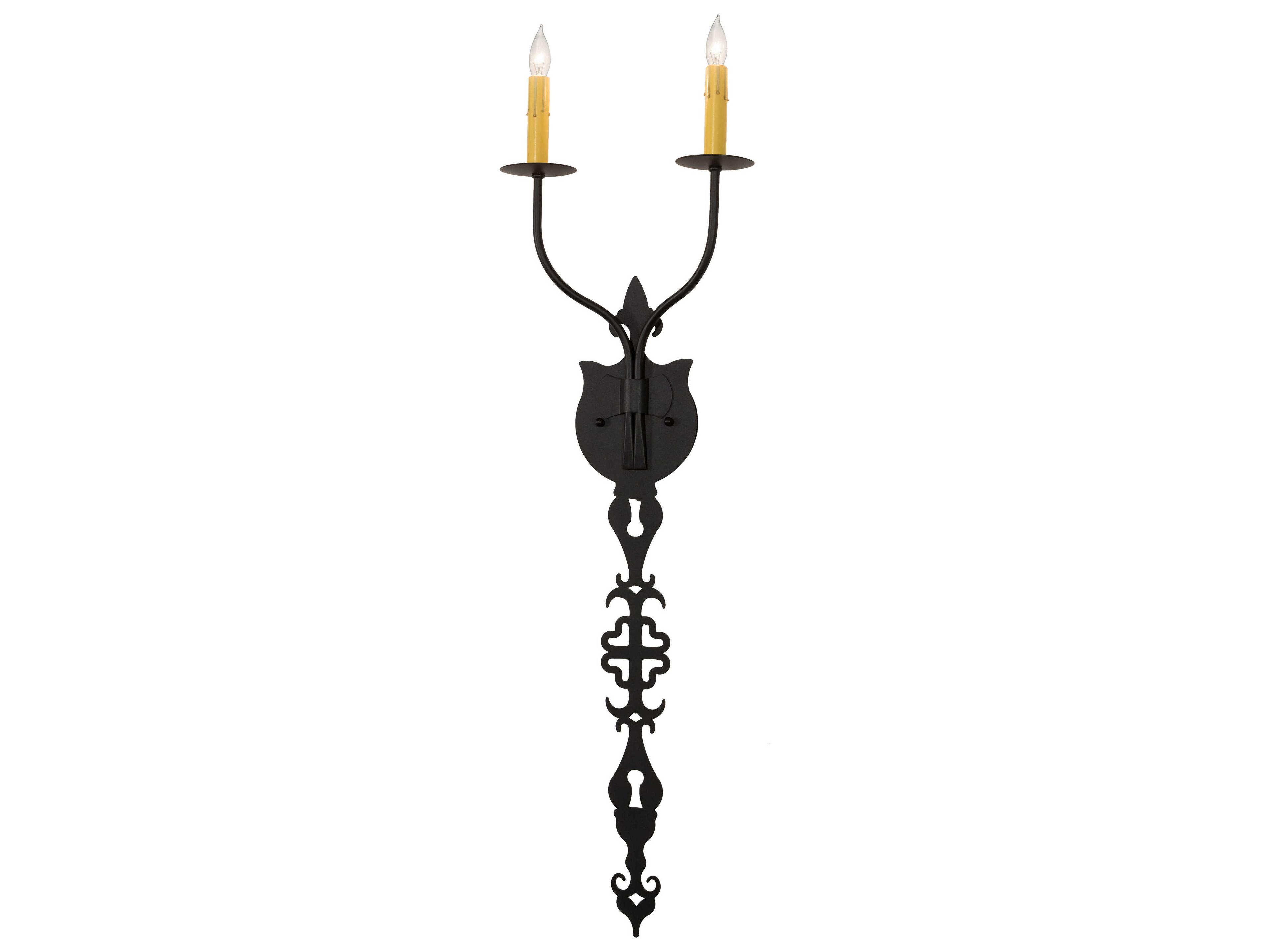 Meyda Merano 2-Light Antique Black Wall Sconce