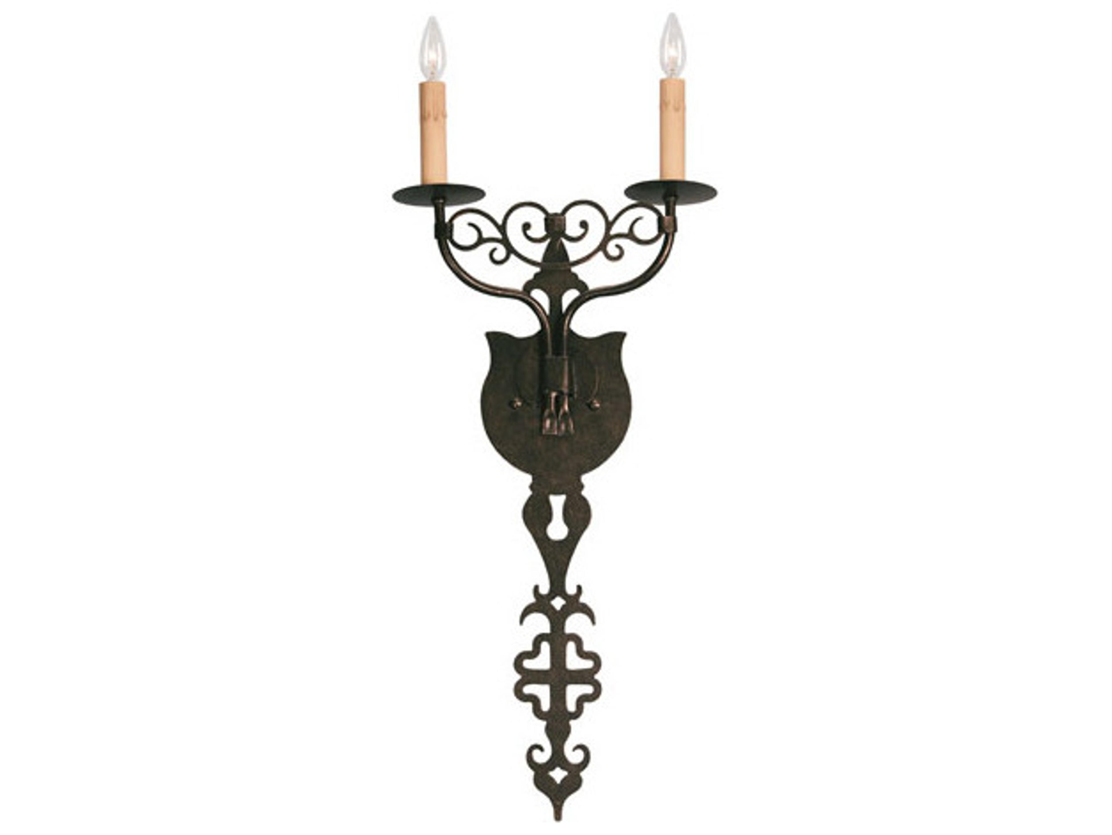 Meyda Merano 2-Light Pompeii Gold Wall Sconce