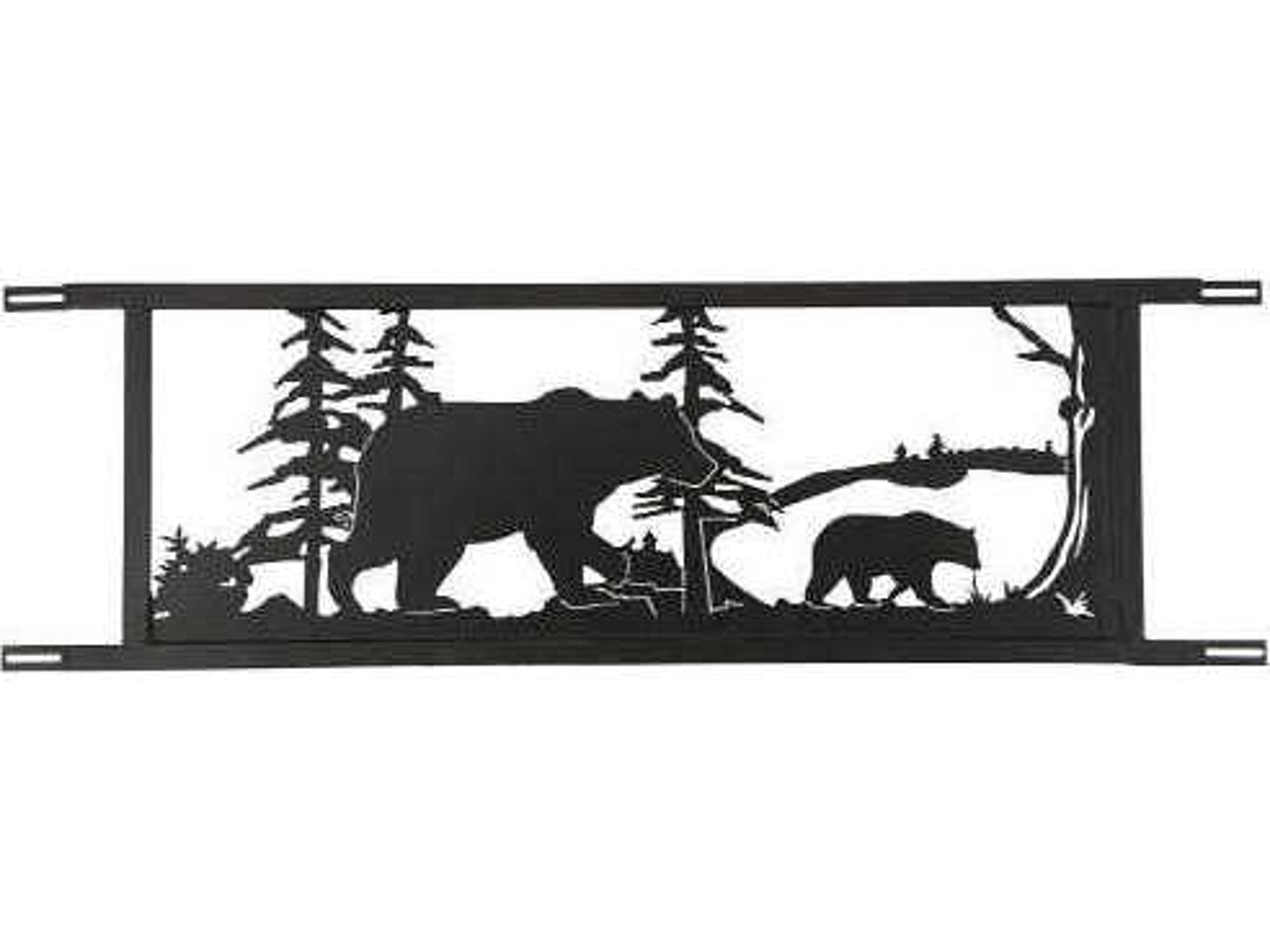 Meyda Neversink Bridge Black Bear Metal Wall Art