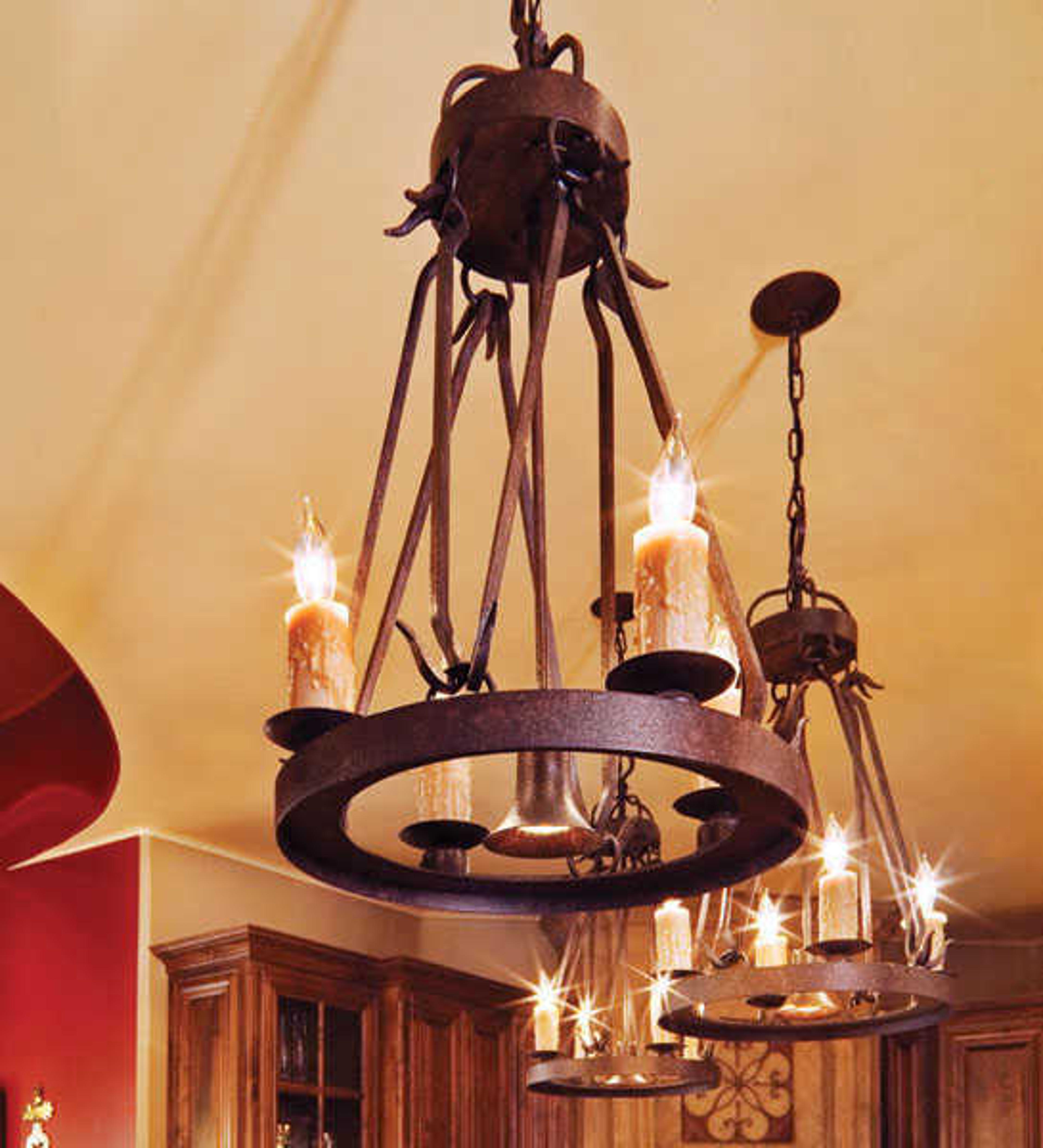 Meyda Lakeshore 4 1 Brown Candelabra Chandelier