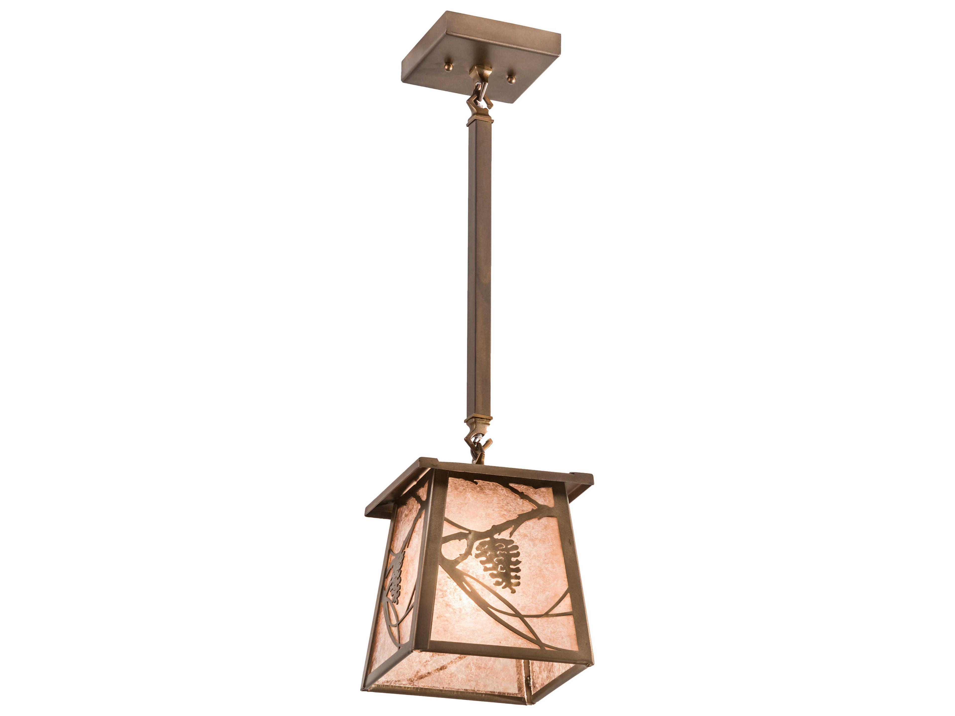 Meyda Whispering Pines 1-Light Copper Mini Pendant