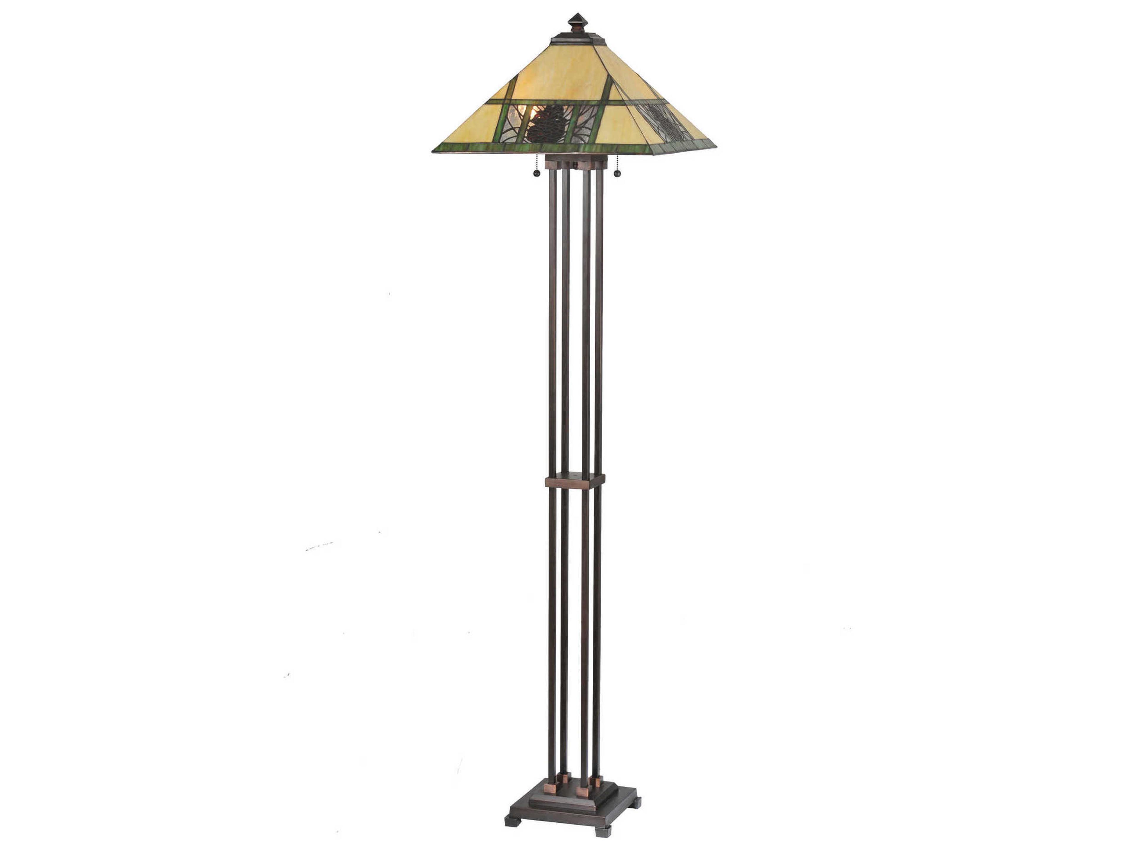 Meyda Pinecone Ridge Bronze Floor Lamp