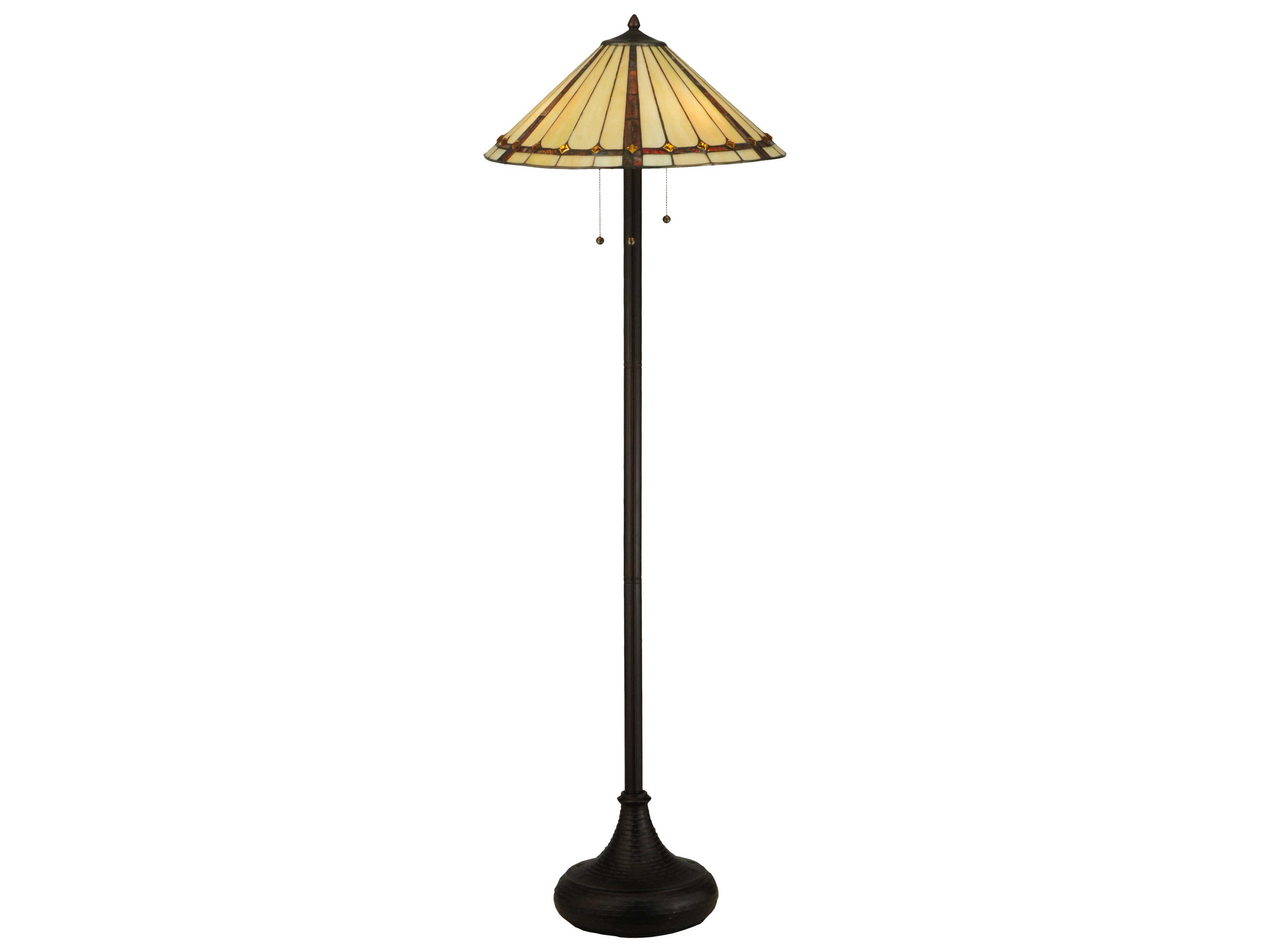 Meyda Belvidere Brown Tiffany Floor Lamp