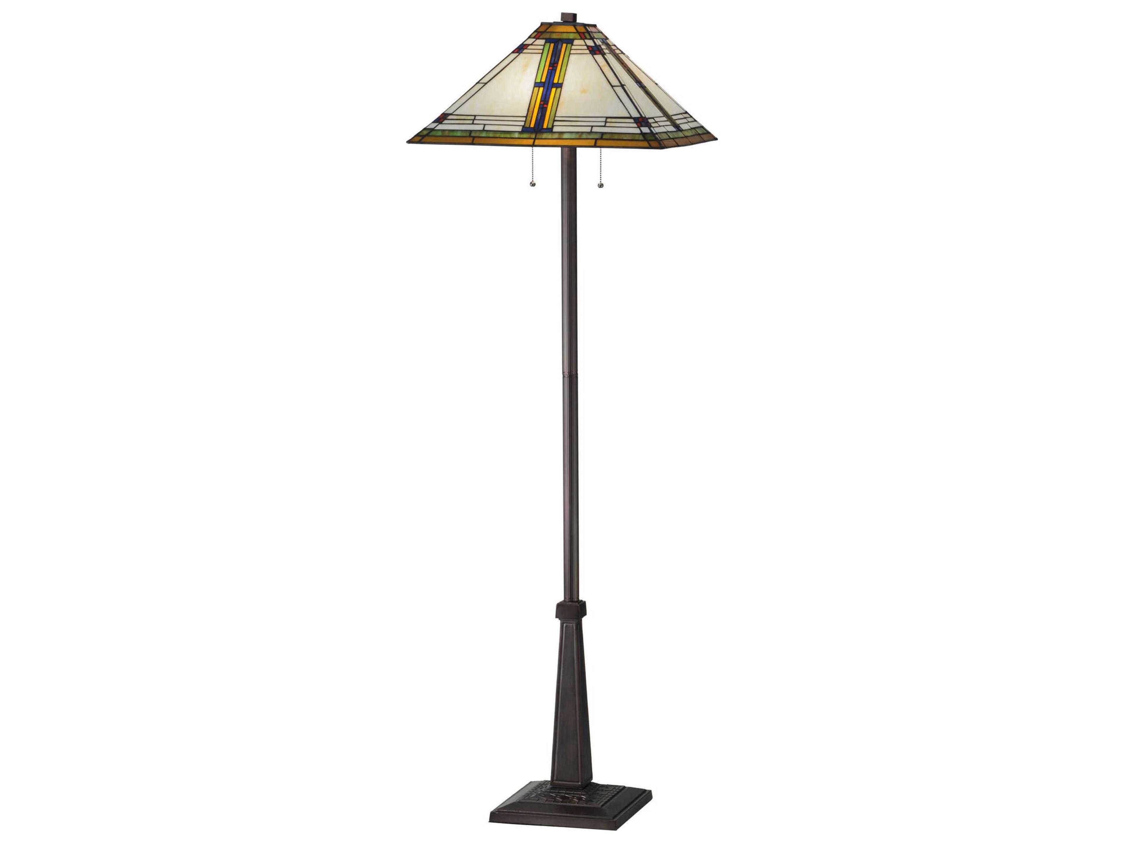 Meyda Nevada Bronze Tiffany Floor Lamp