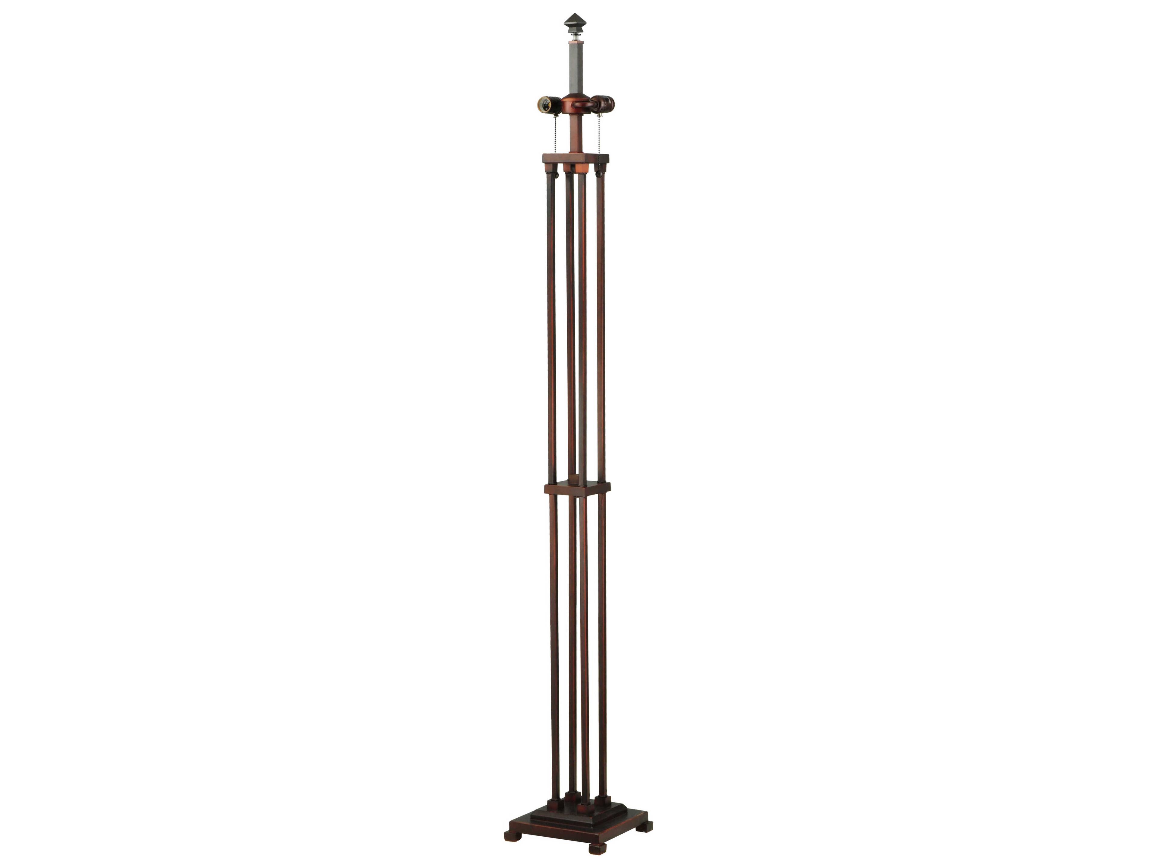 Meyda Mission 4 Column Bronze Floor Lamp Base
