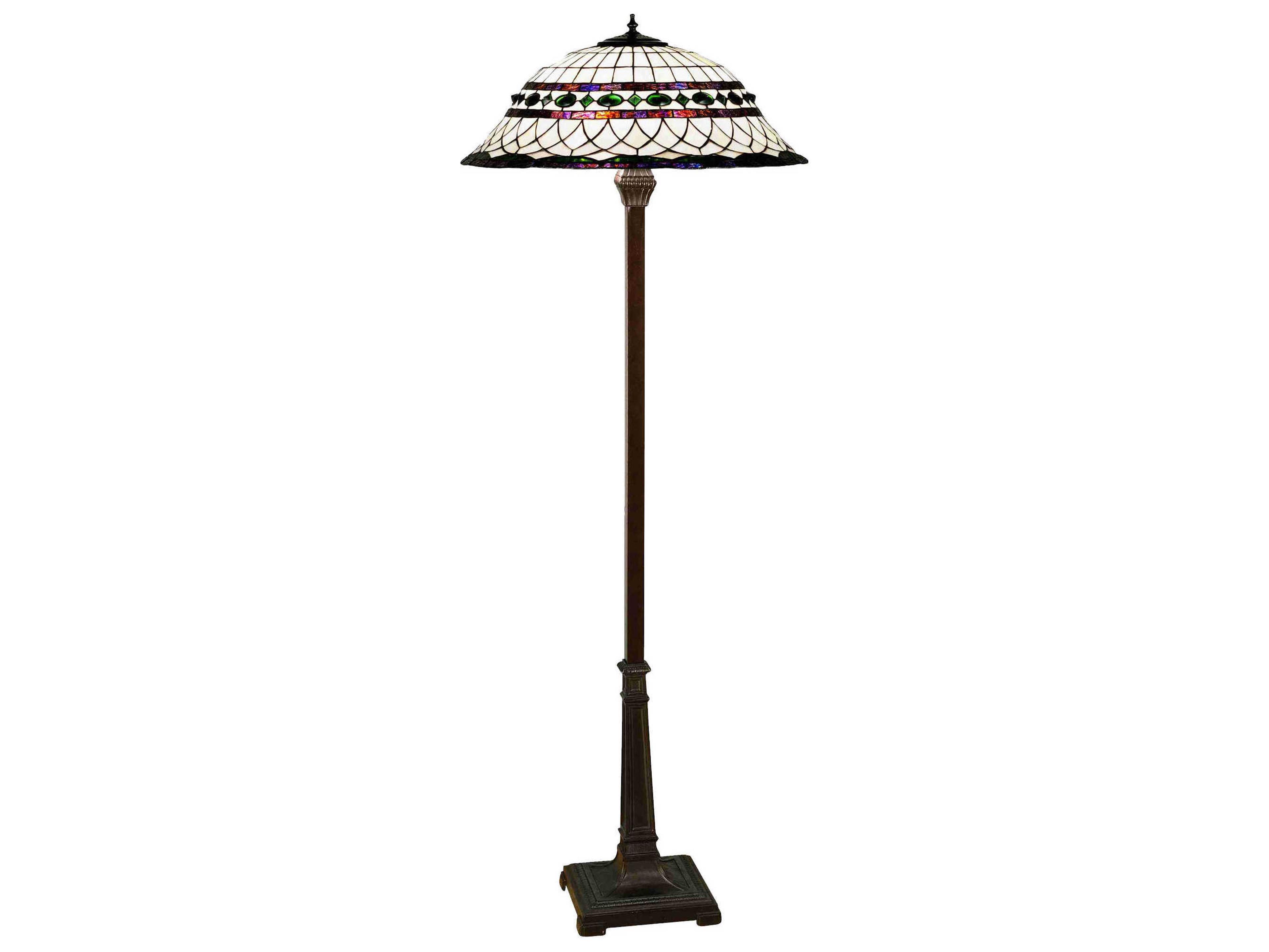 Meyda Roman Bronze Tiffany Floor Lamp
