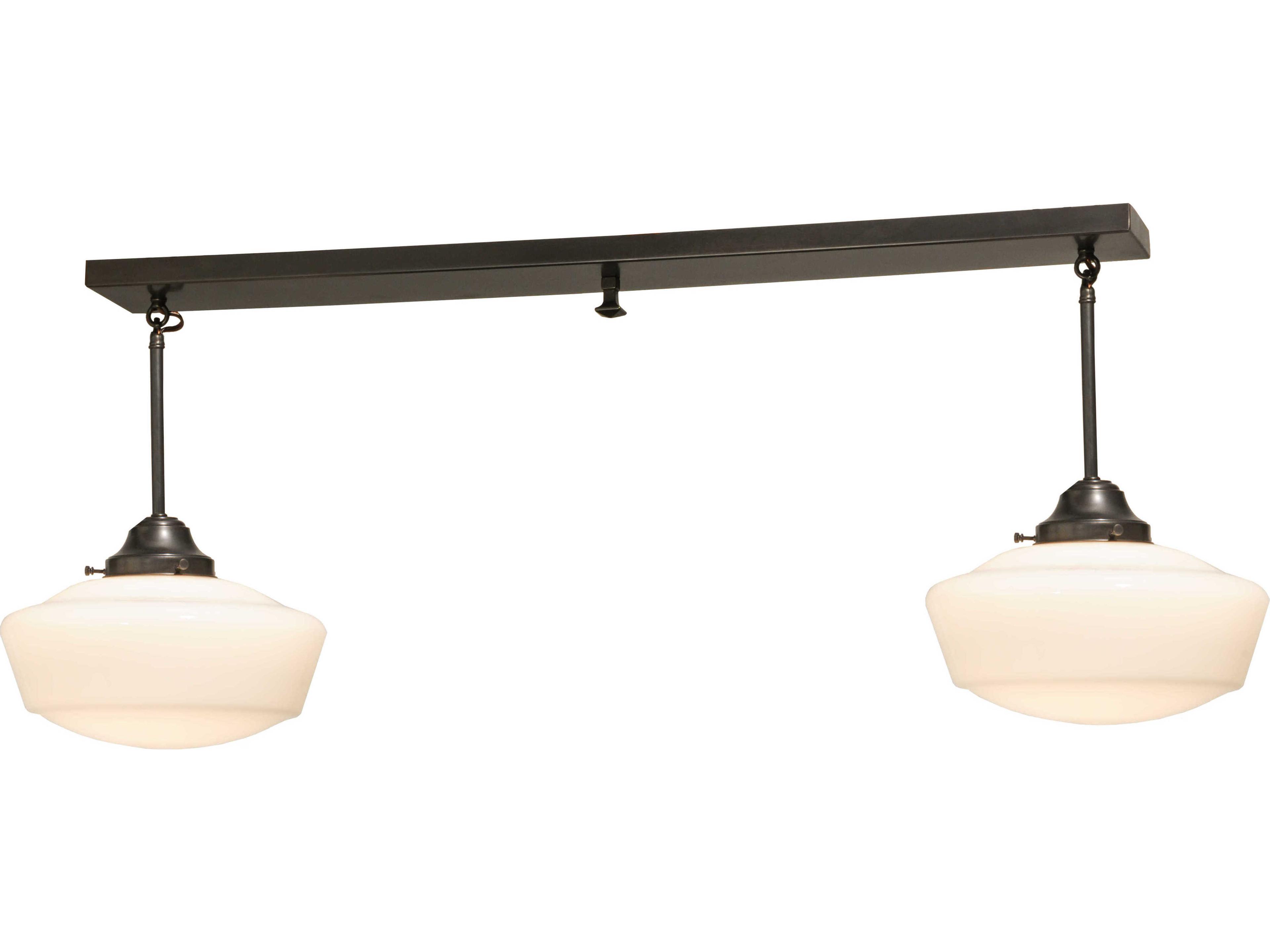 Meyda Mission 2-Light Brown Glass Island Pendant