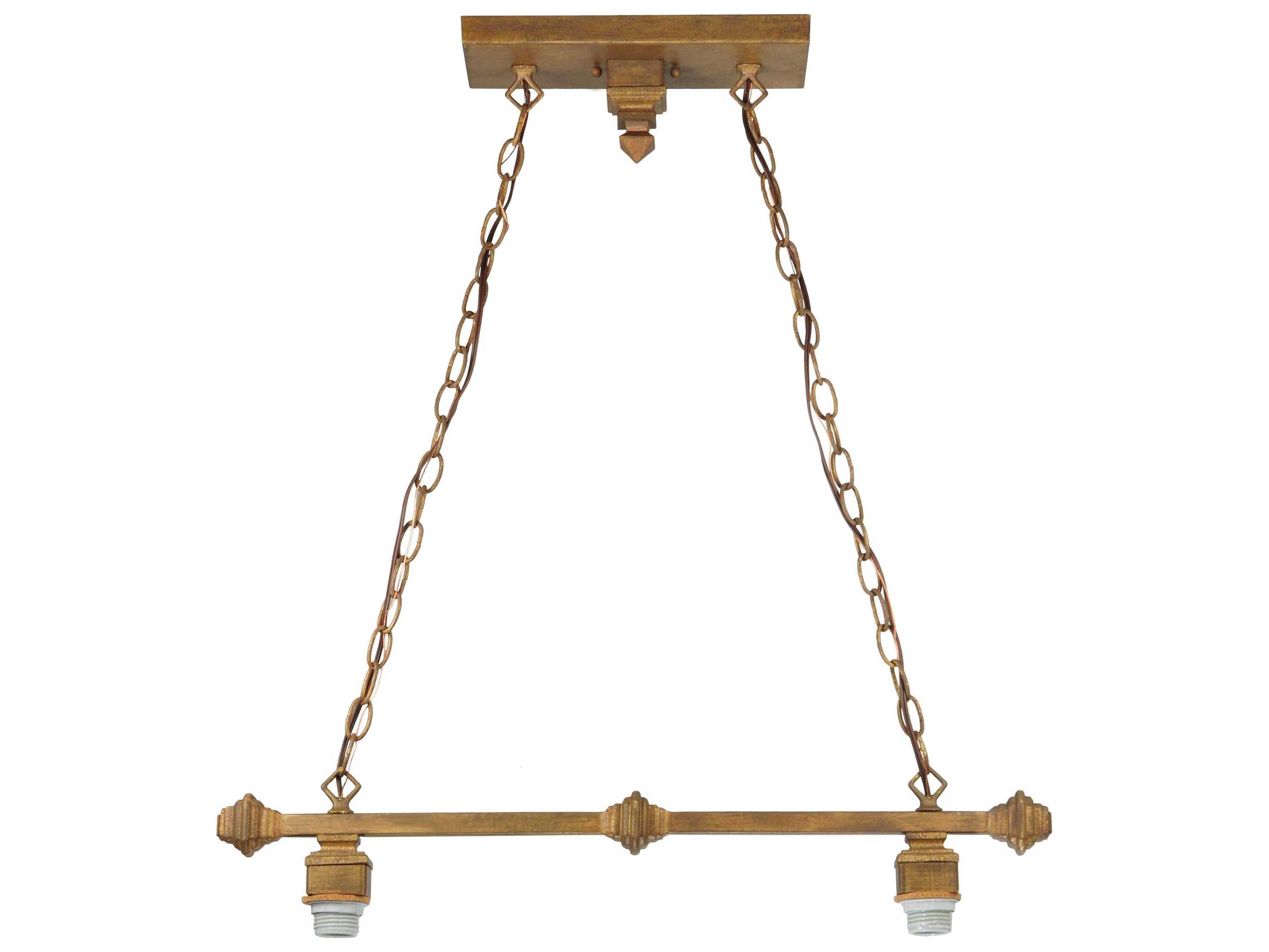 Meyda Mission 2-Light Yellow Pendant