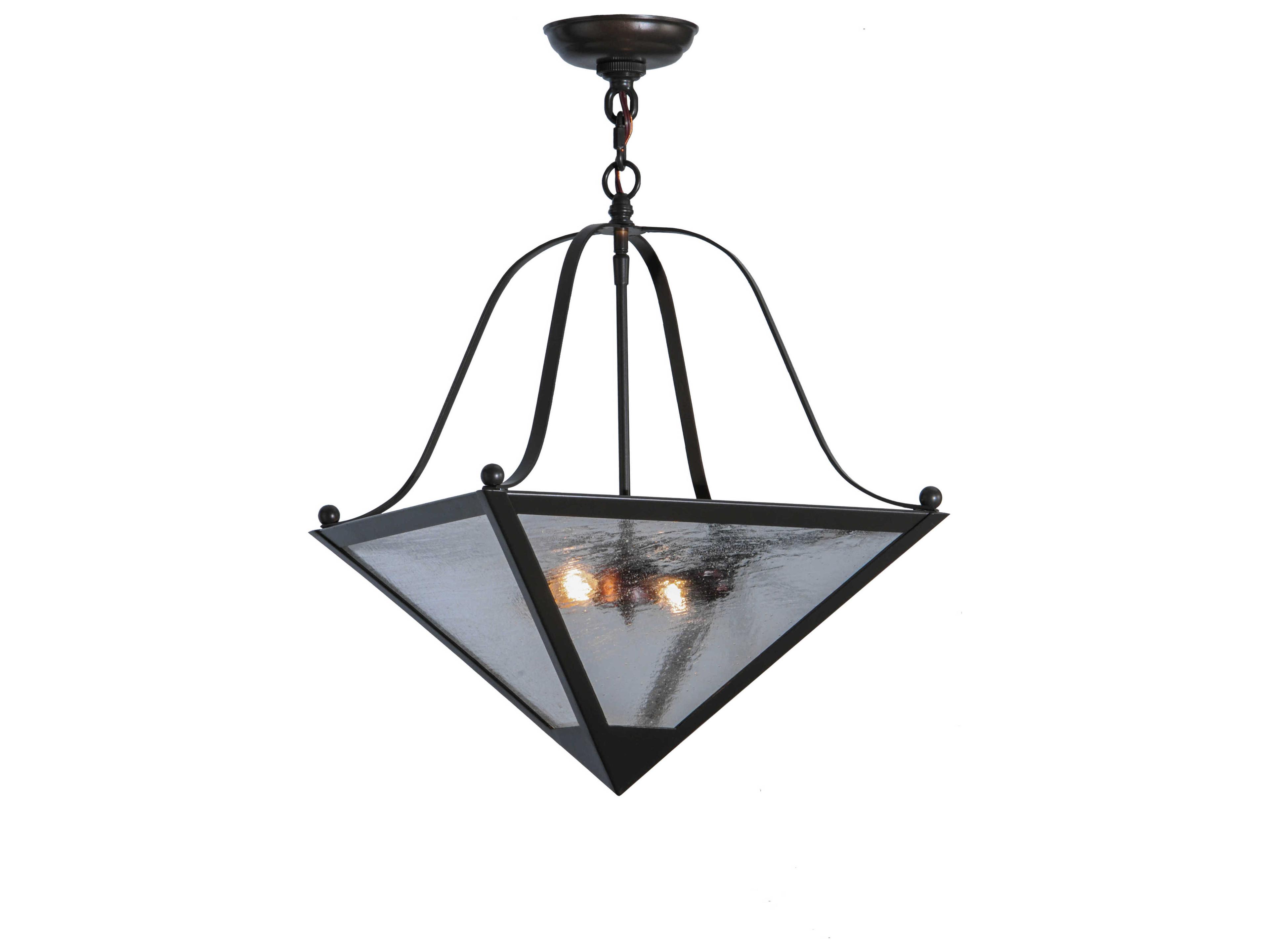 Meyda Mission 2-Light Black Pendant