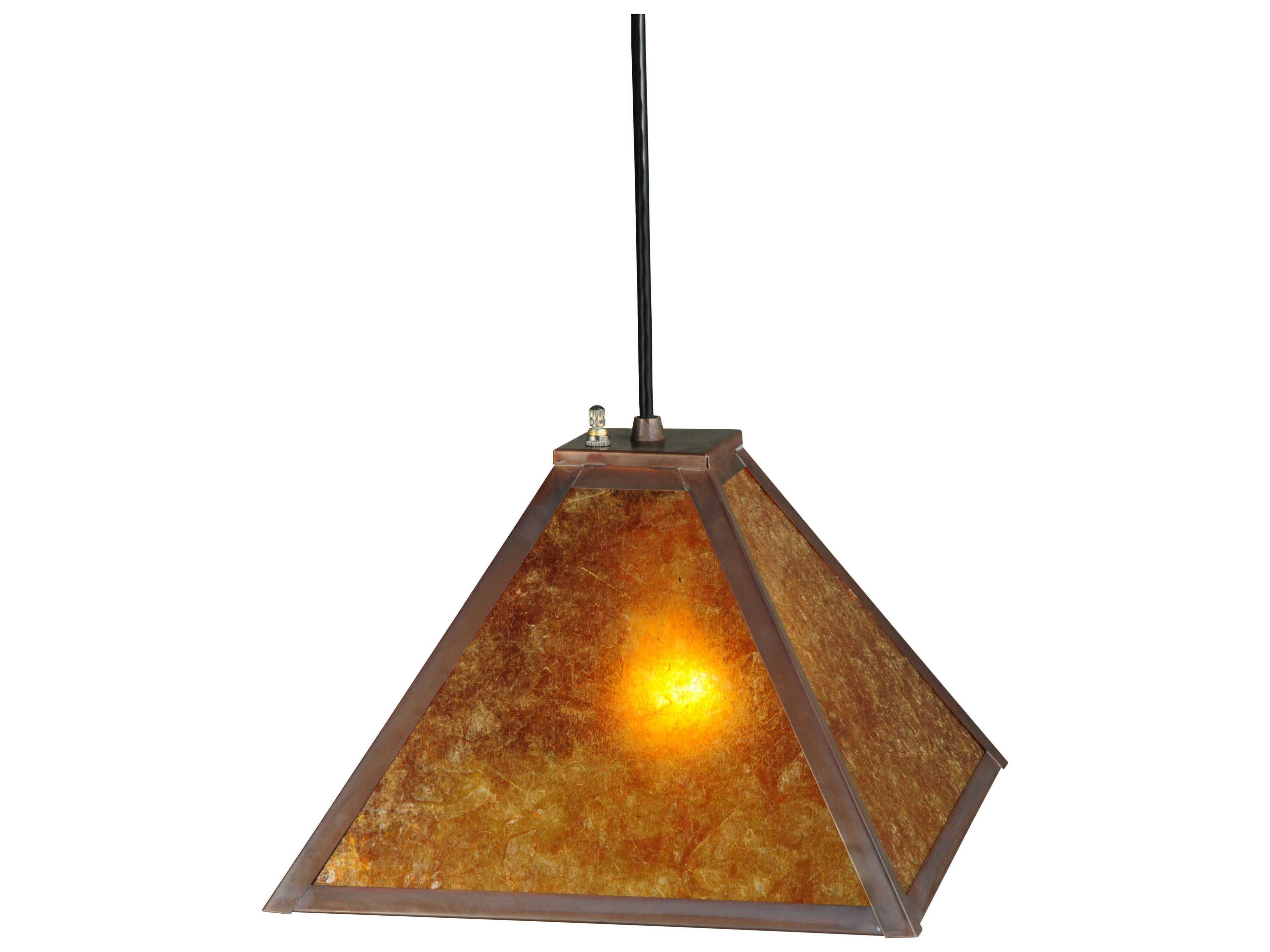 Meyda Simple Mission Amber Mica Pendant