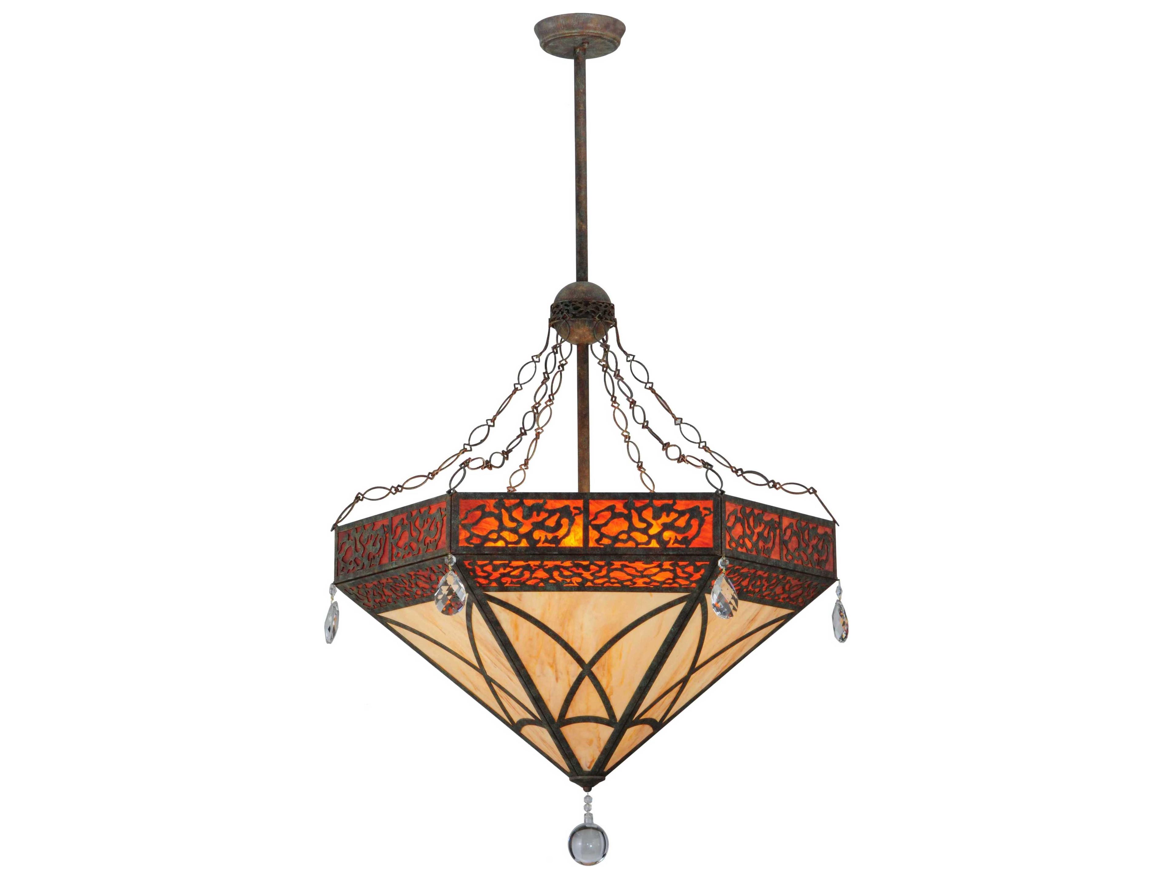 Meyda Mission 6-Light Bronze Pendant