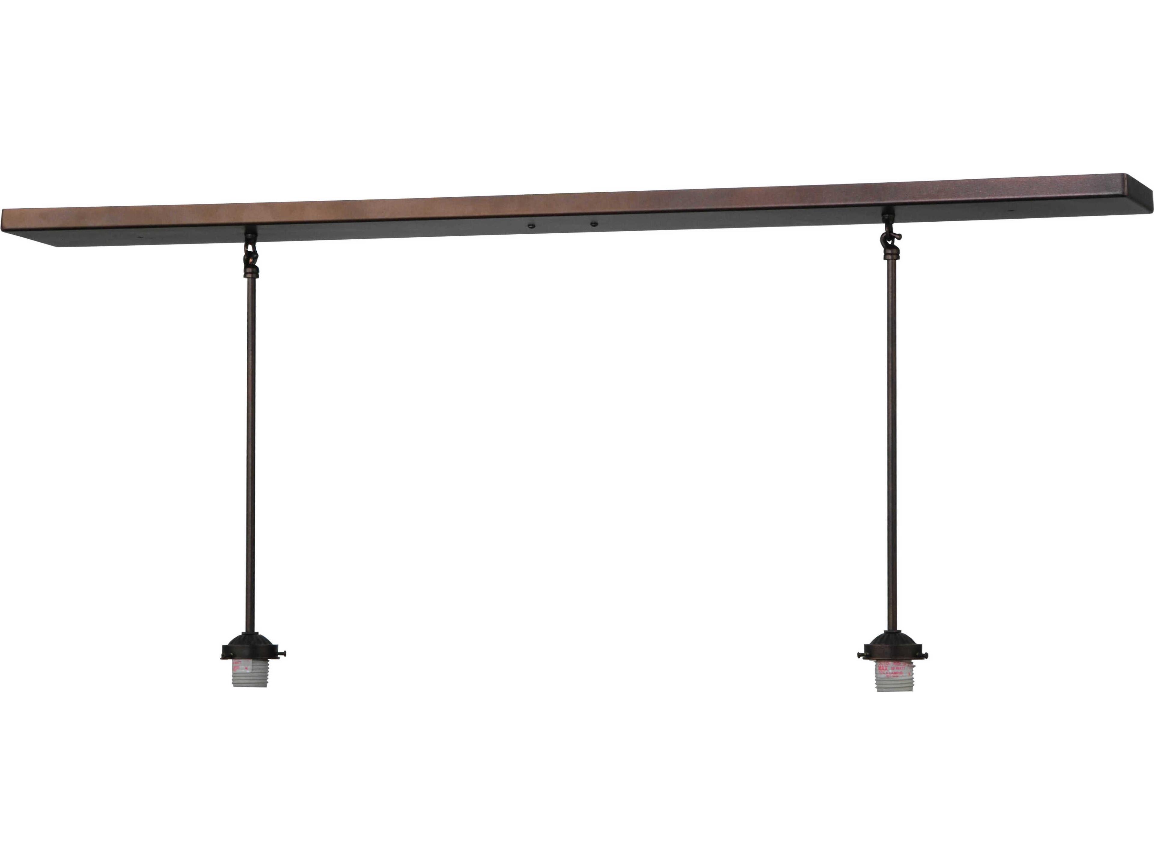 Meyda Mission 2-Light Bronze Geometric Pendant