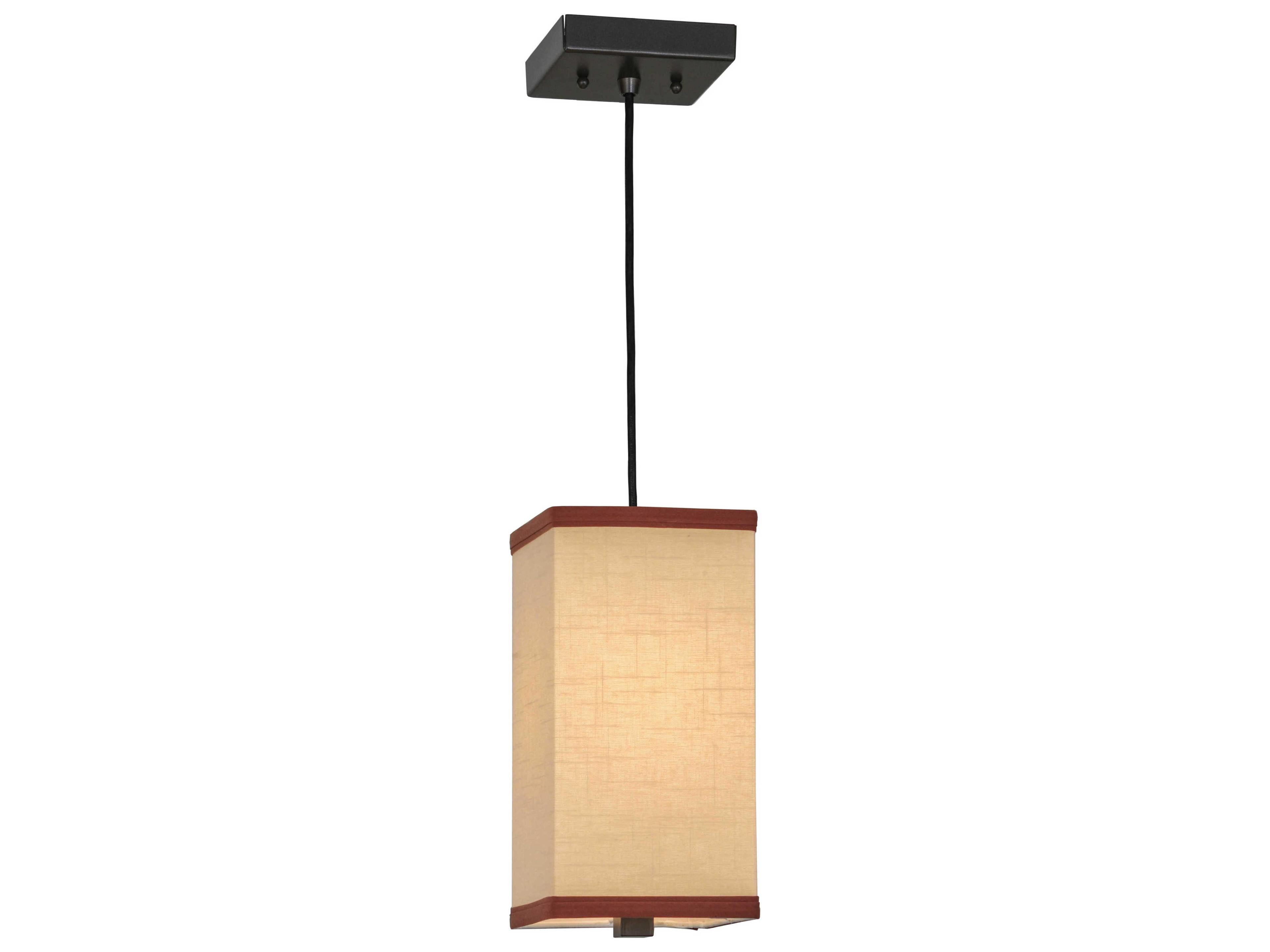 Meyda Mission 1-Light Bronze Geometric Pendant