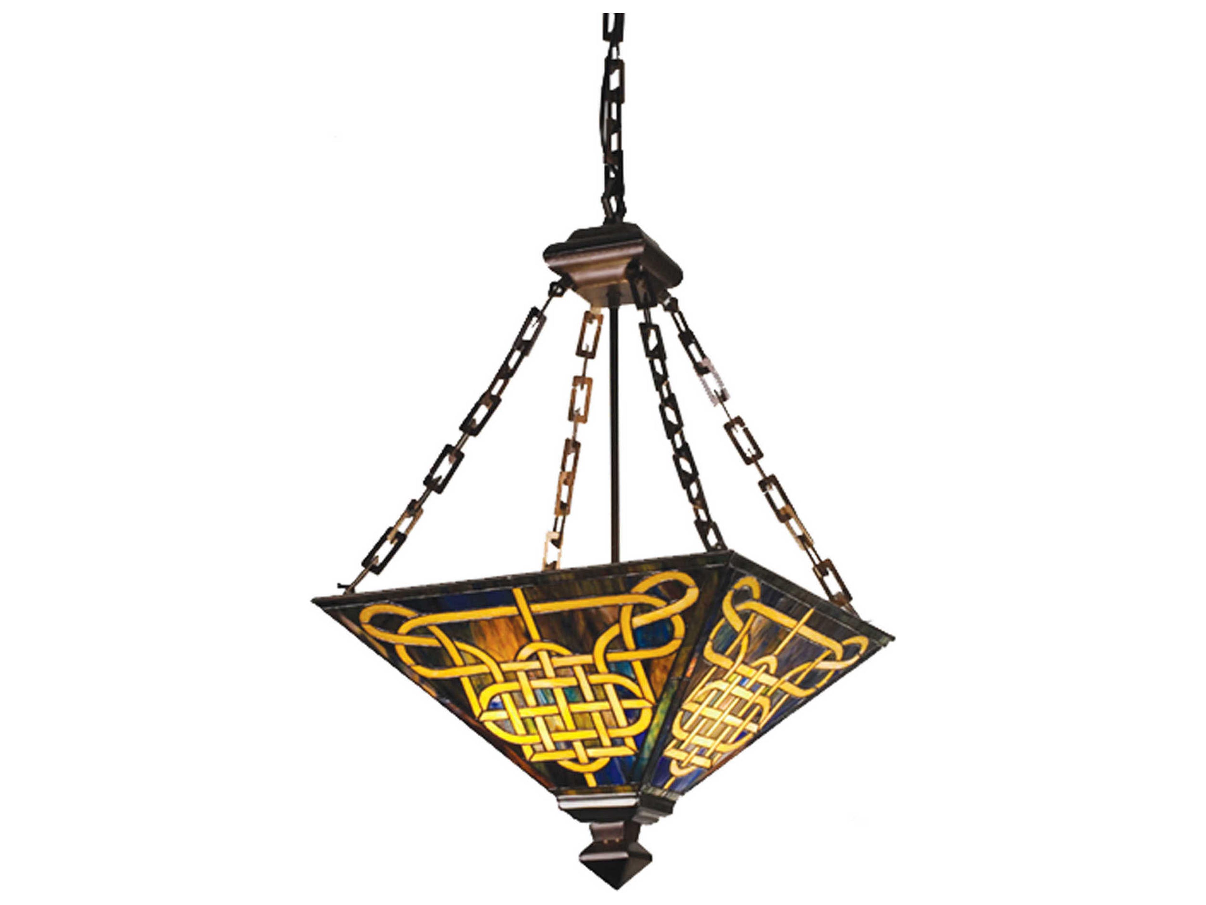 Meyda Knotwork Mission Inverted 4-light Pendant