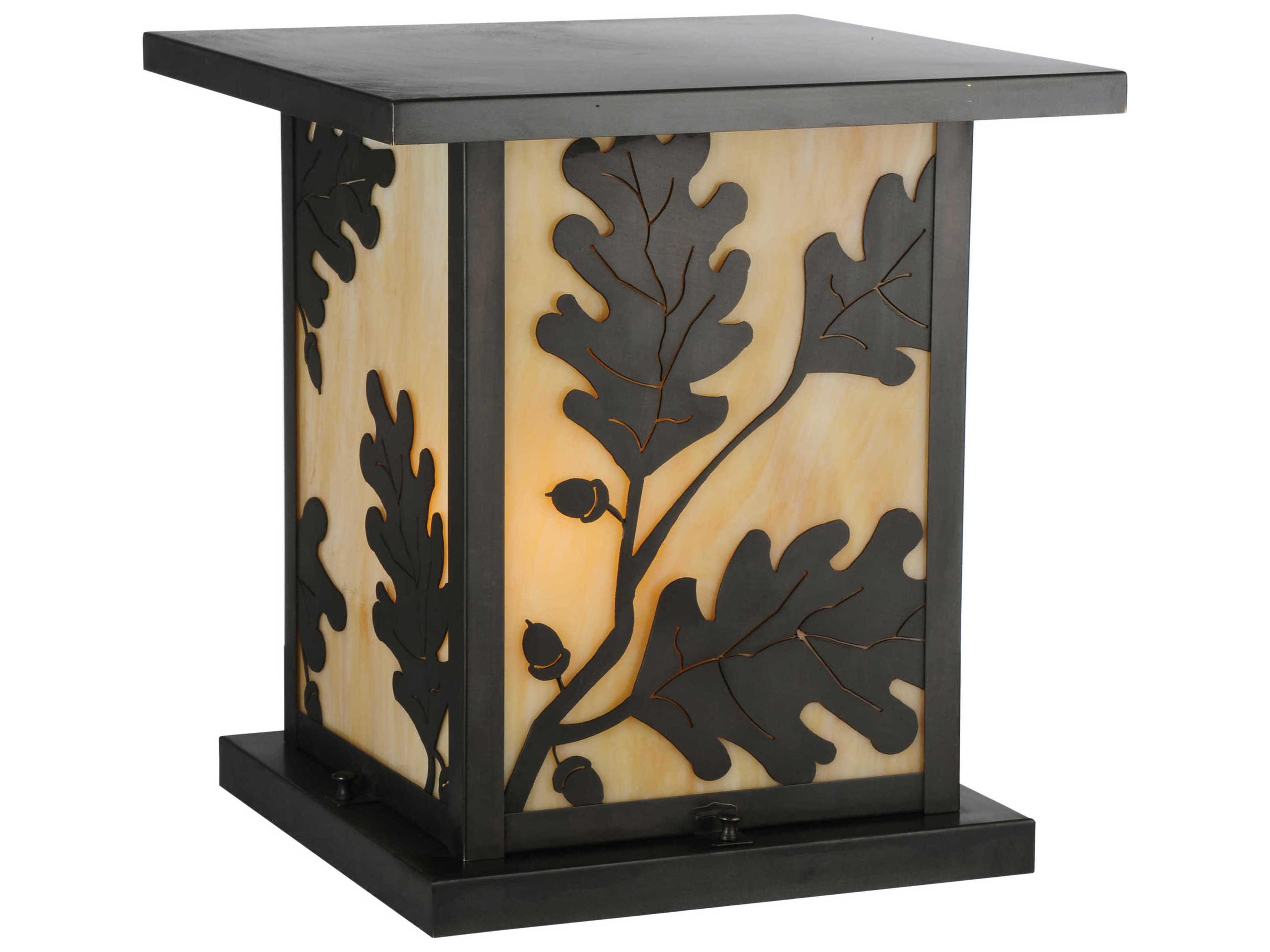 Hyde Park Oak Leaf Ca Outdoor Pier Mount Light