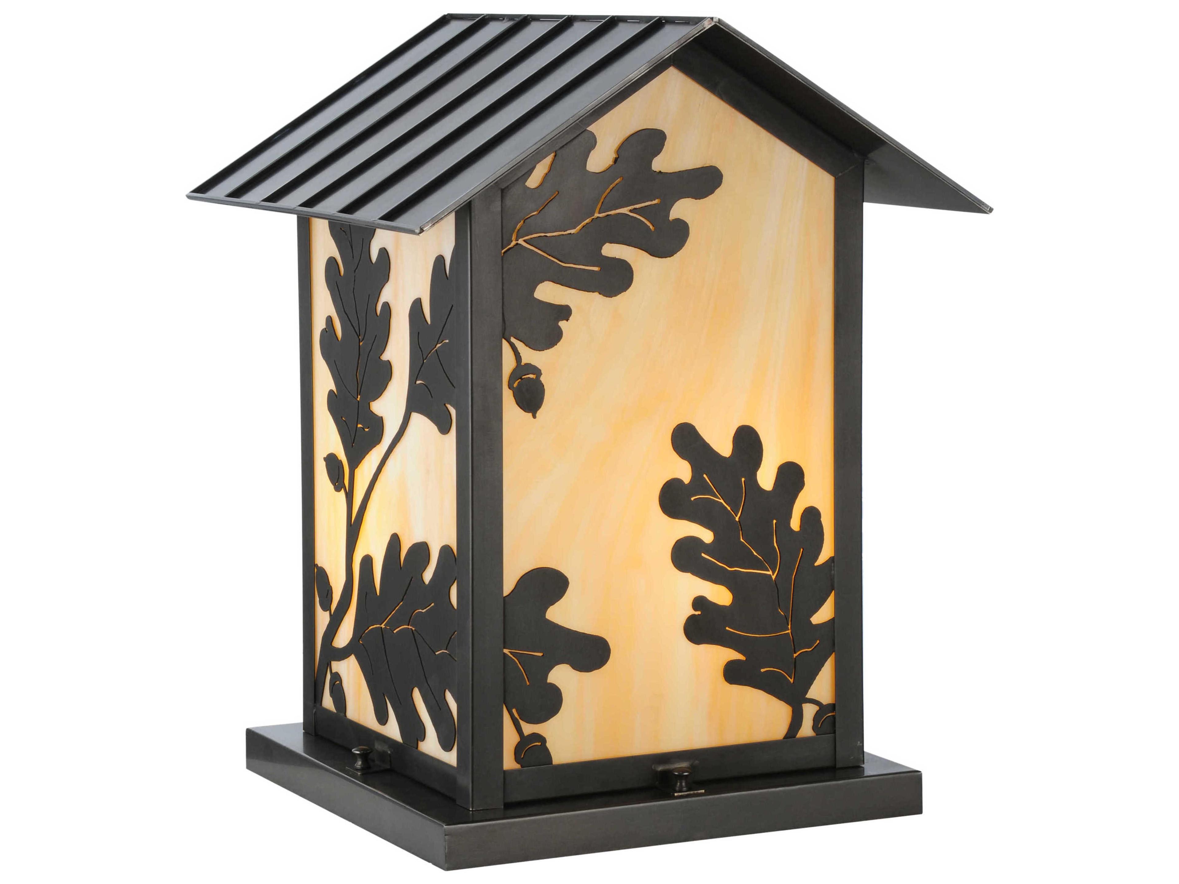 Seneca Oak Leaf Ca 2 - Light Outdoor Pier Mount Light