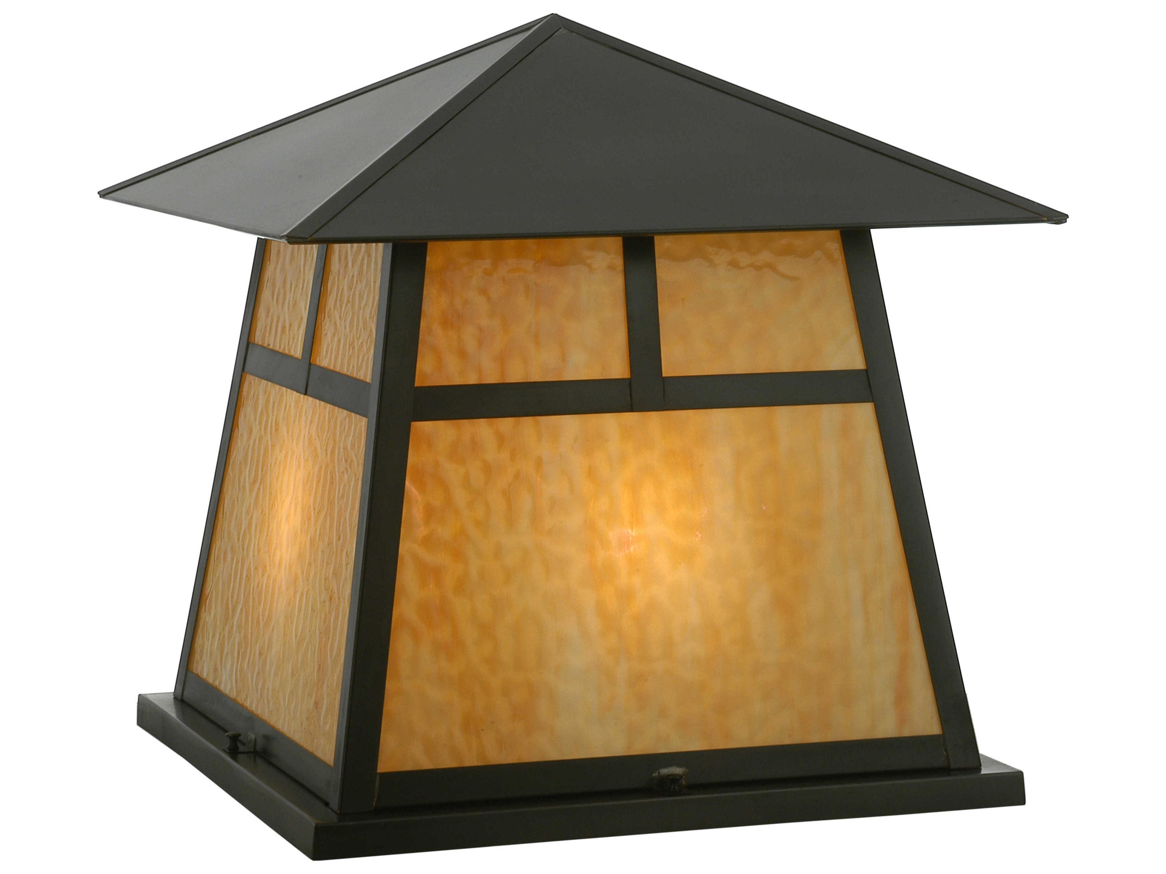 Meyda Stillwater T Mission Beige Craftsman 4-light Outdoor Pier Mount Light