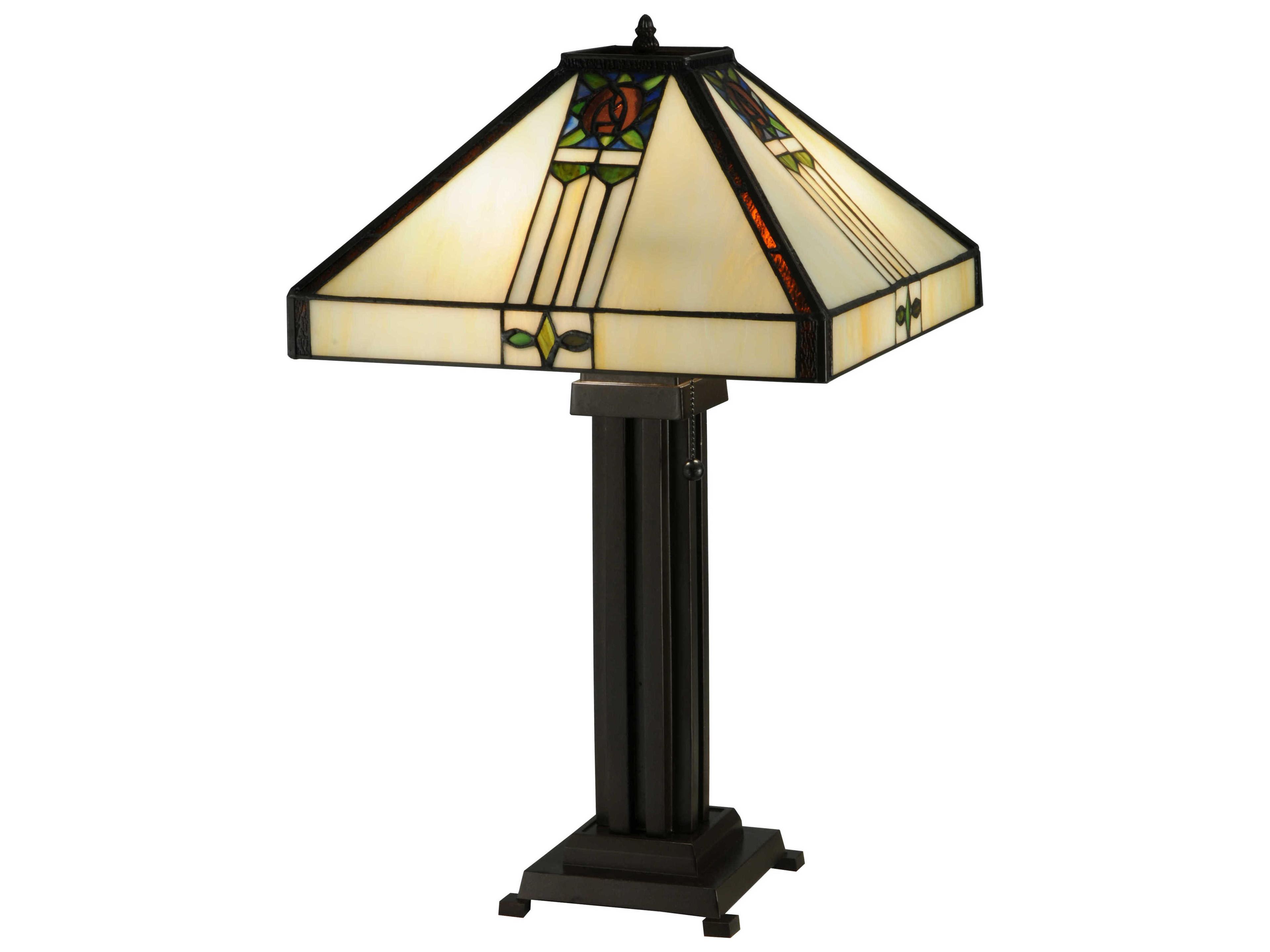 Meyda Pasadena Rose Beige Table Lamp
