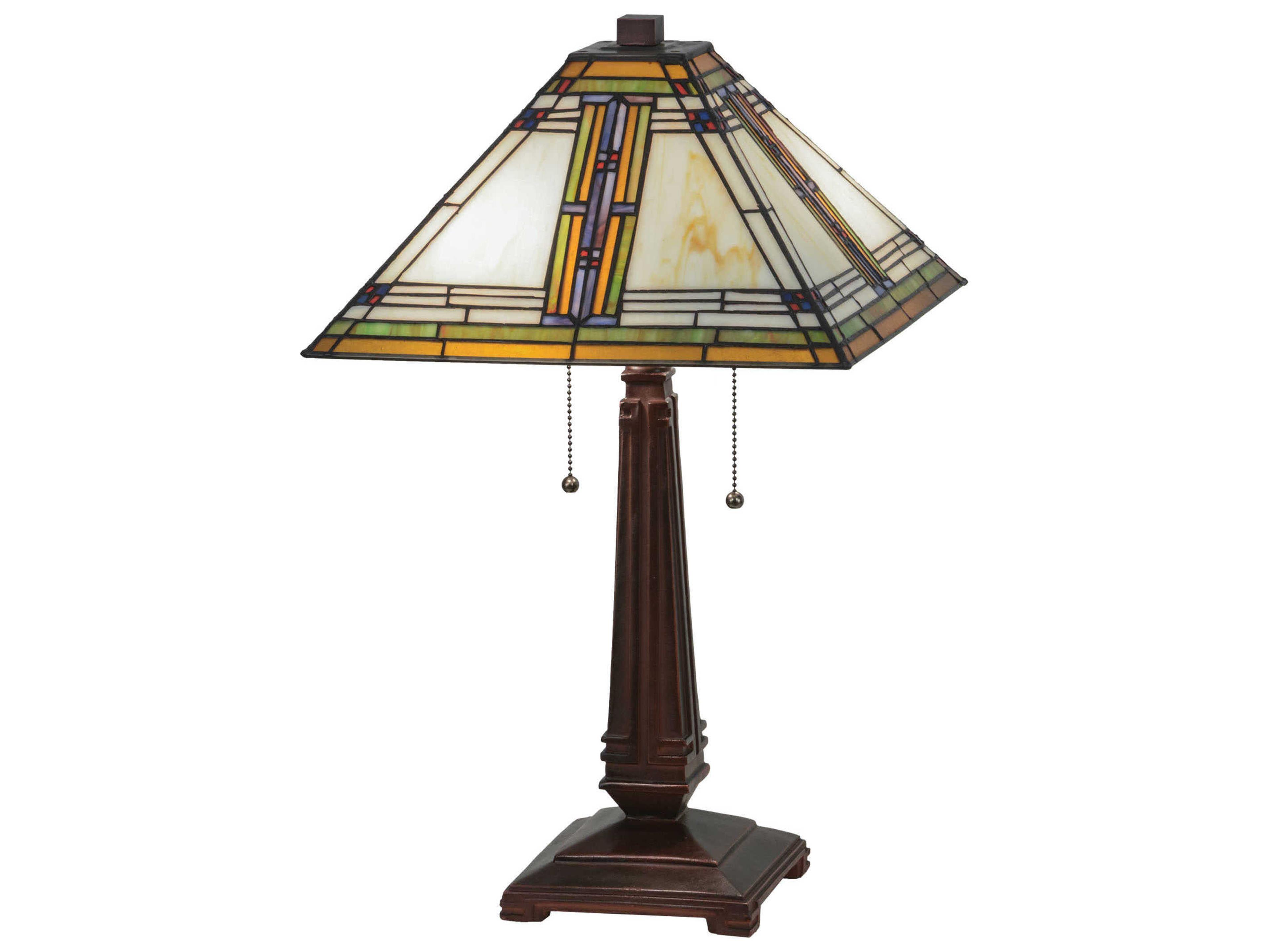 Meyda Nevada Bronze Tiffany Table Lamp