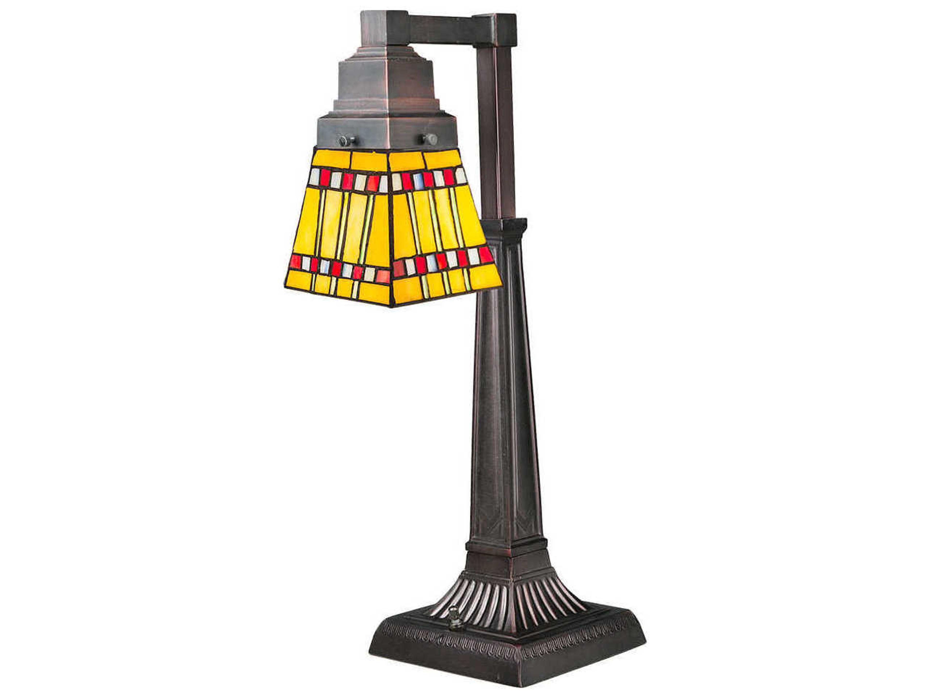 Meyda Prairie Corn Bronze Tiffany Table Lamp