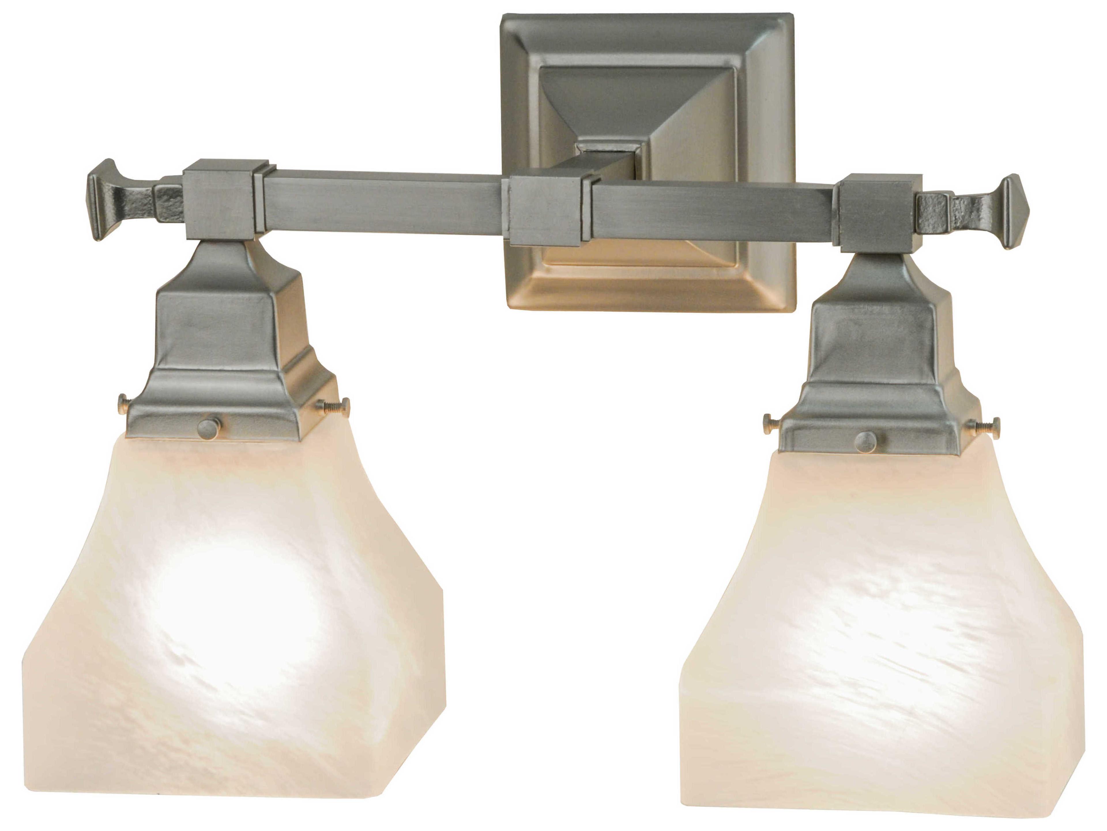 Meyda Bungalow White Alabaster Swirl 2-light Vanity Light