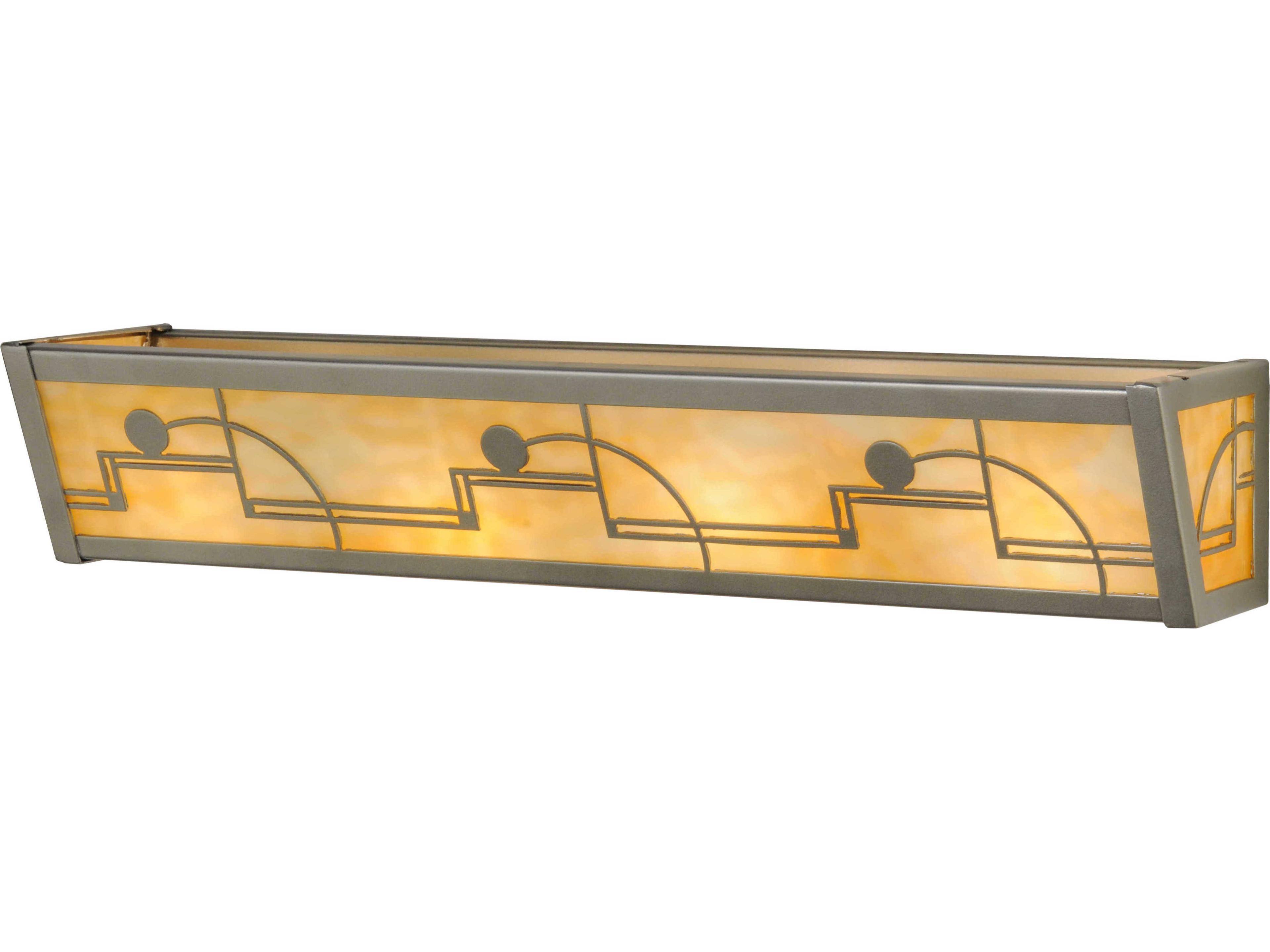 Meyda Mission 4-Light Nickel Vanity Light