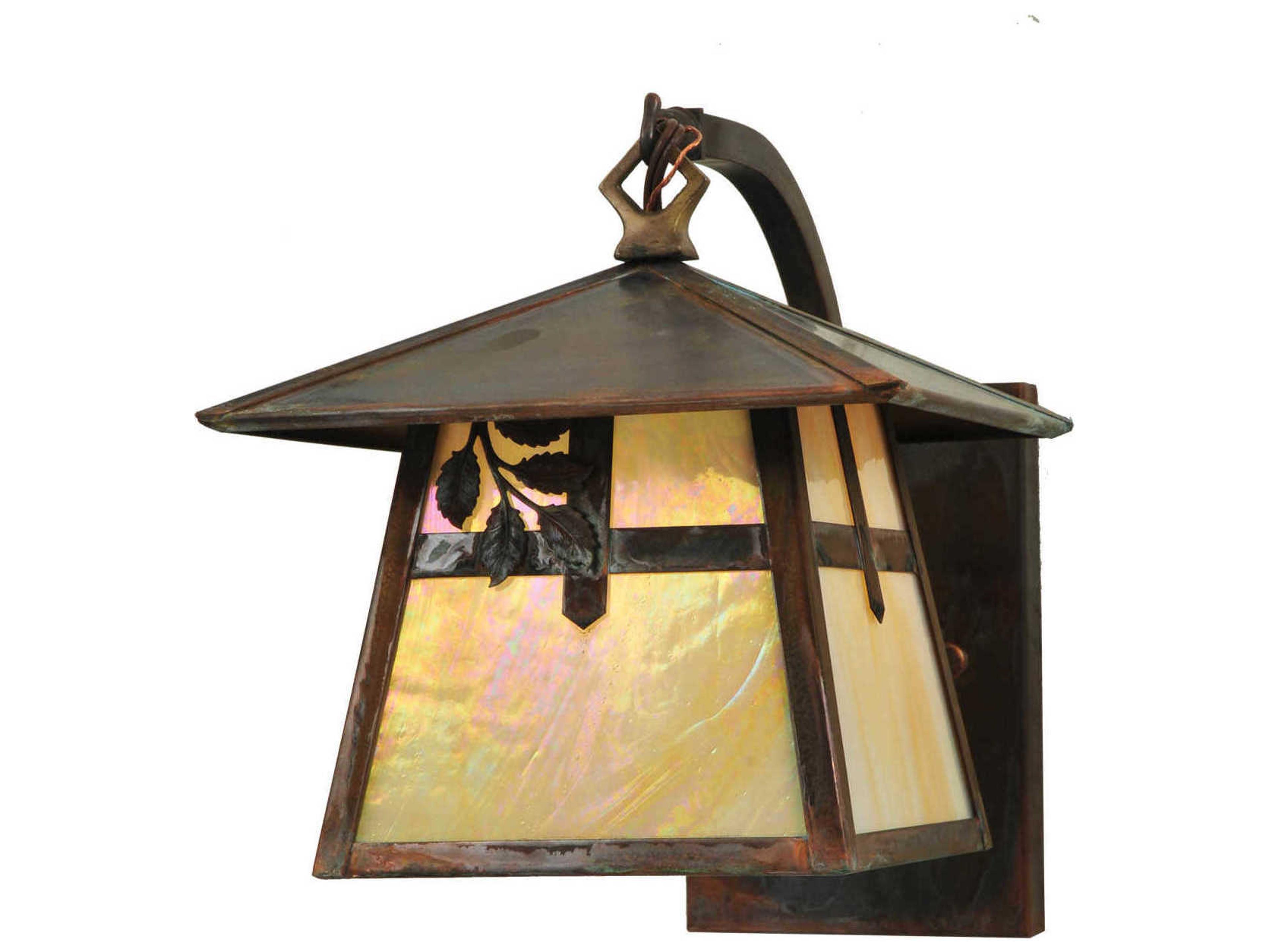 Stillwater Cross with Branch Curved Arm Outdoor Wall Light