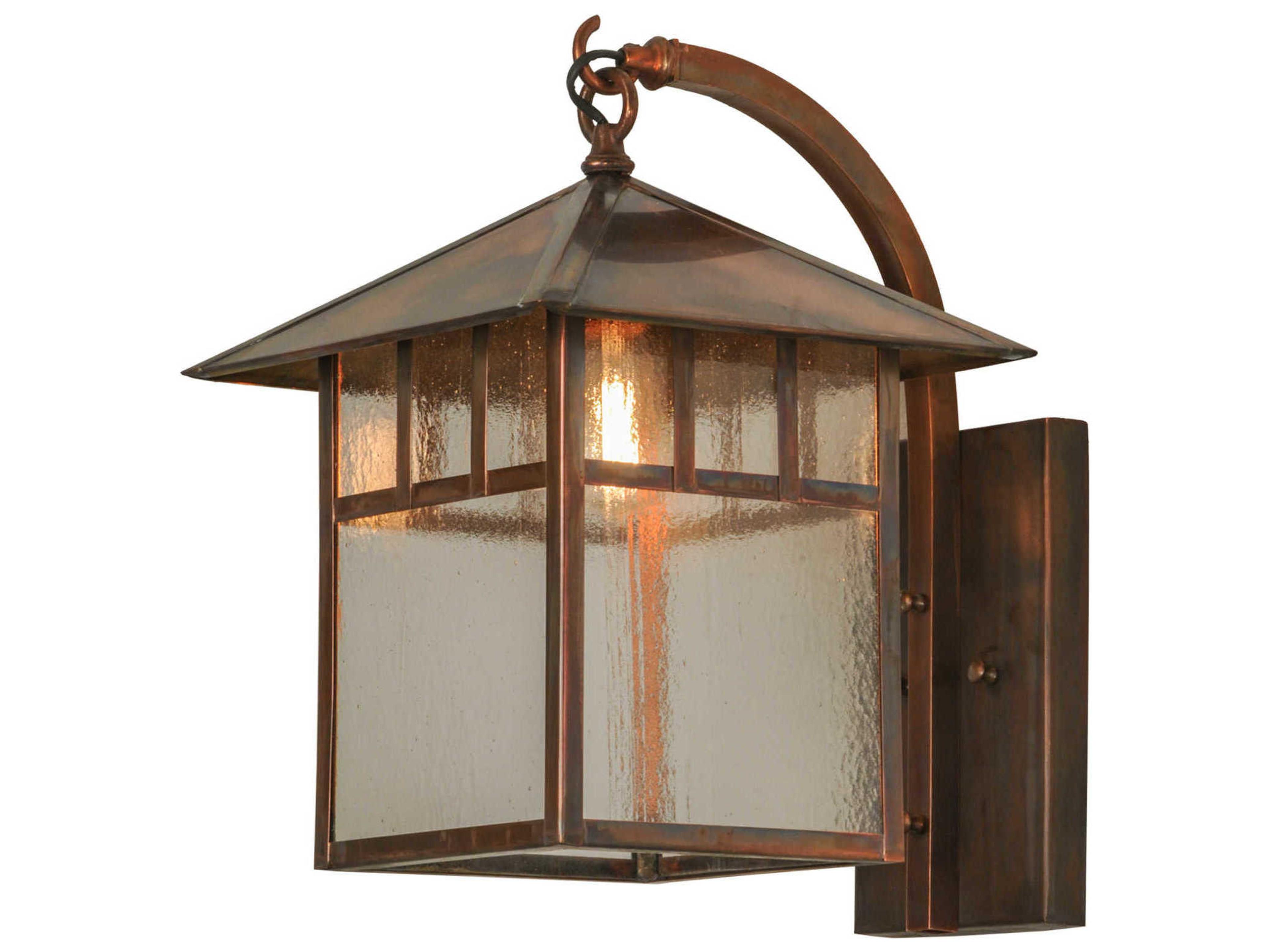 Meyda Seneca Double Bar Mission Curved Arm Hanging Outdoor Wall Light