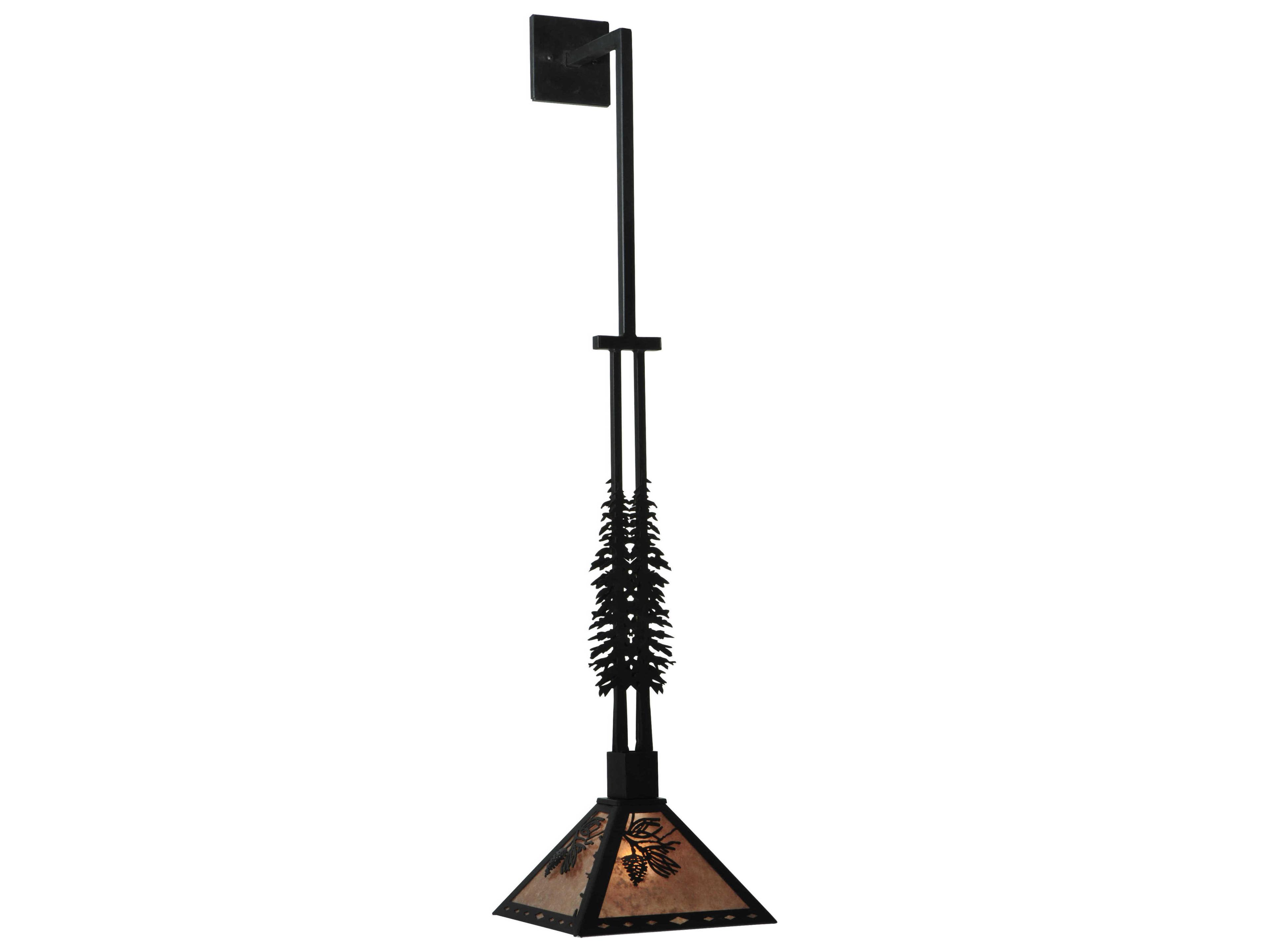 Meyda Mission 1-Light Black Wall Sconce