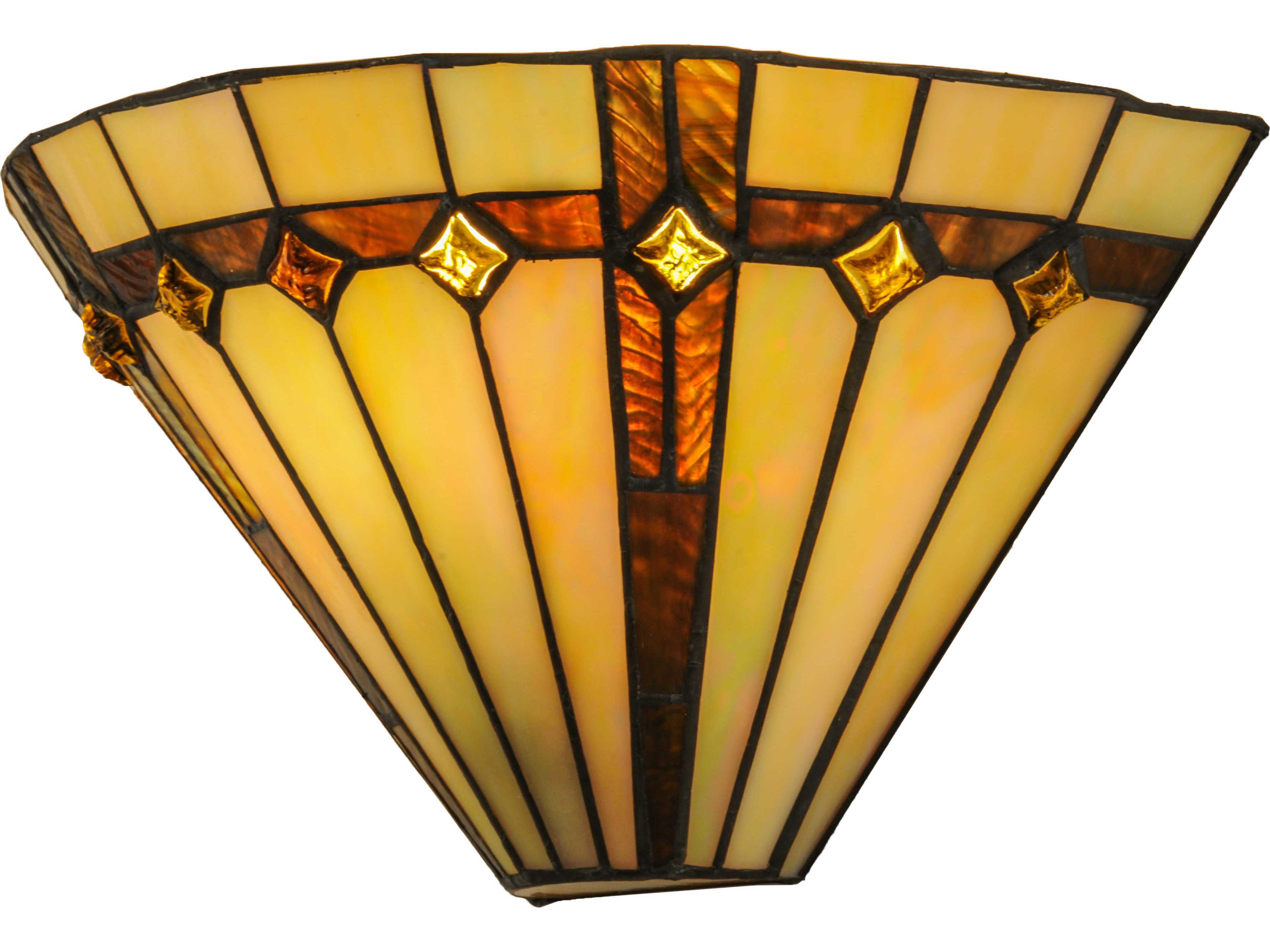 Meyda Belvidere 1-Light Yellow Tiffany Wall Sconce