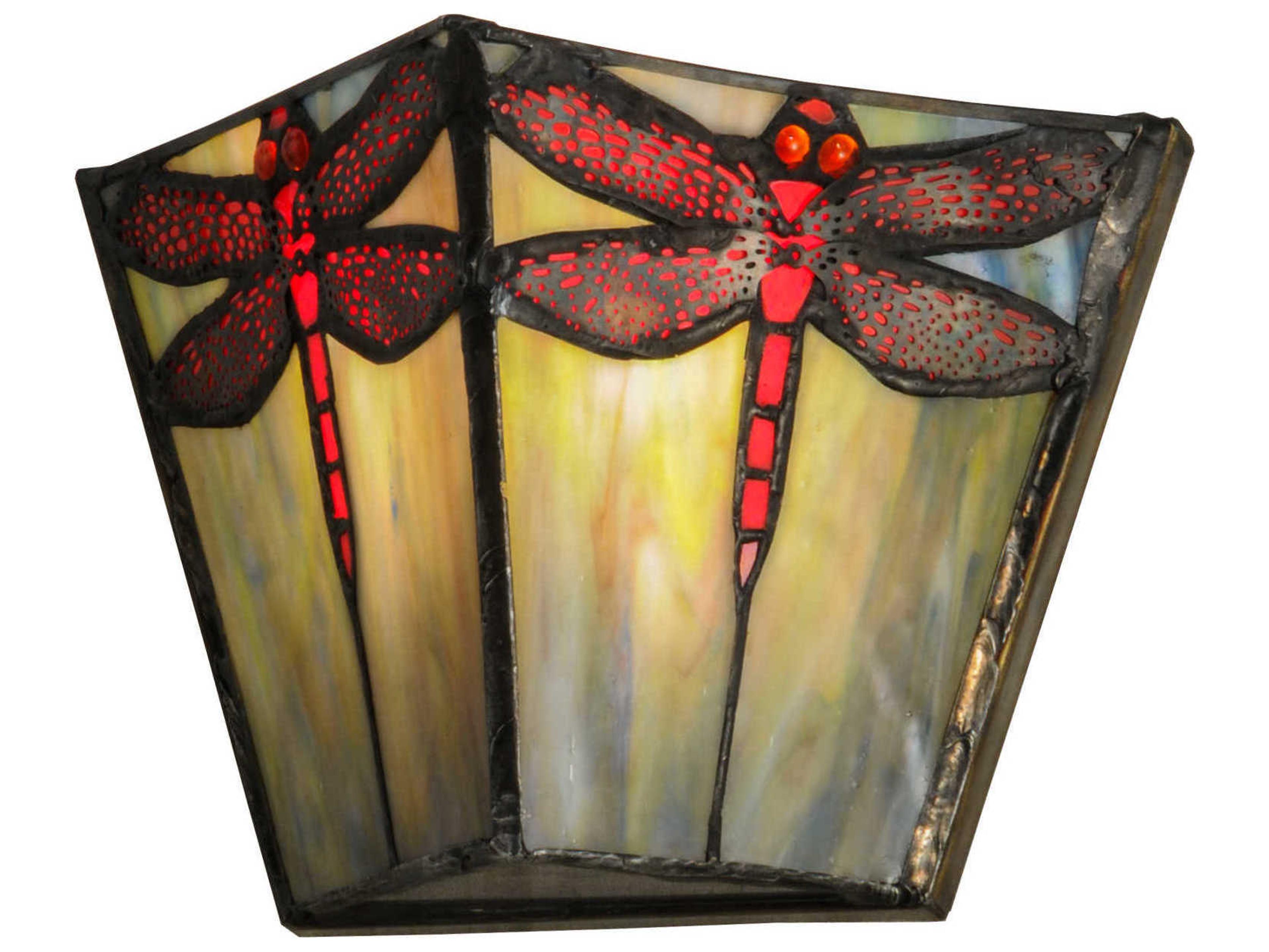 Meyda Mission 1-Light Brown Glass Wall Sconce