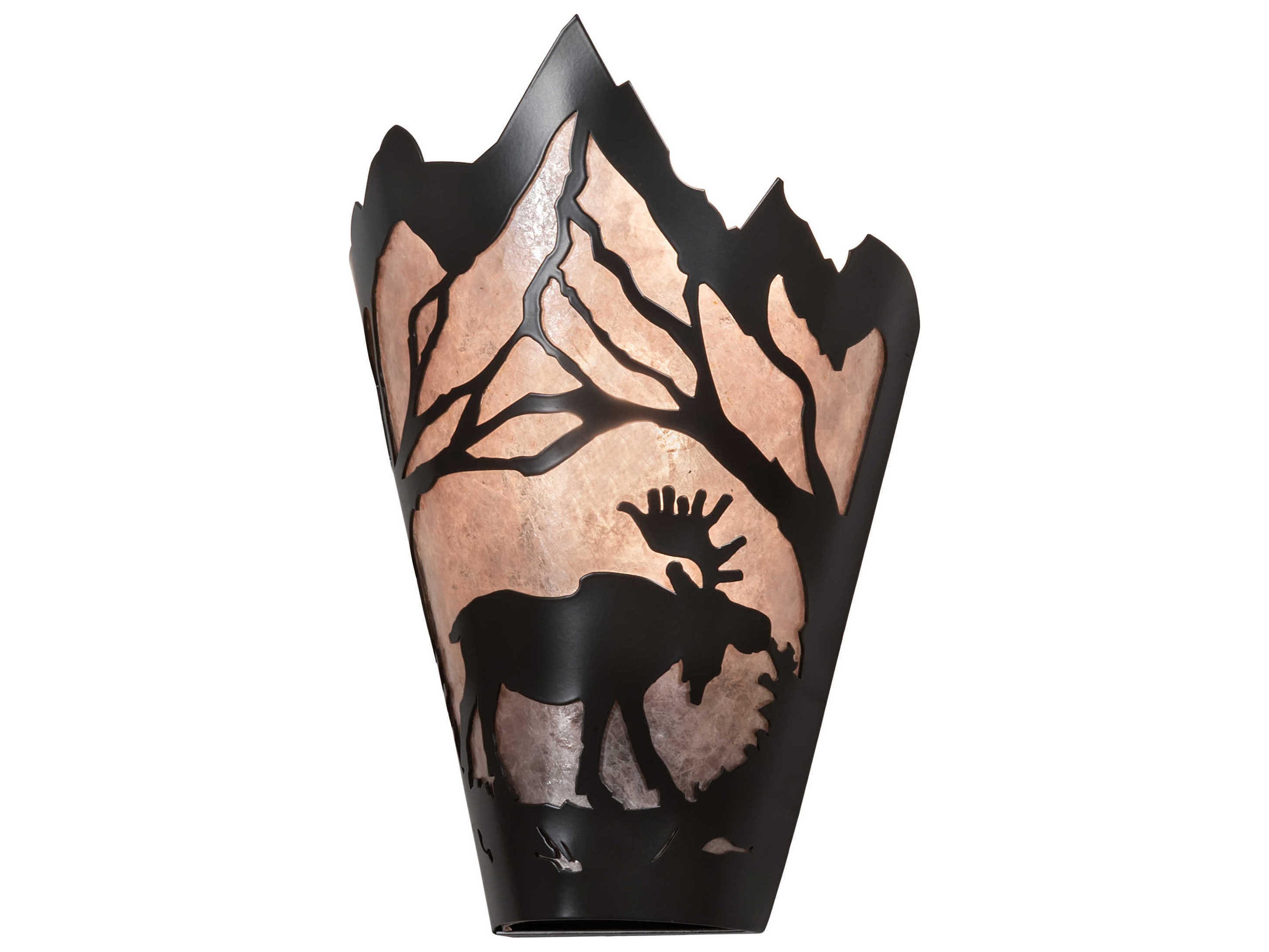Meyda Moose At Dawn 1-Light Timeless Bronze Wall Sconce