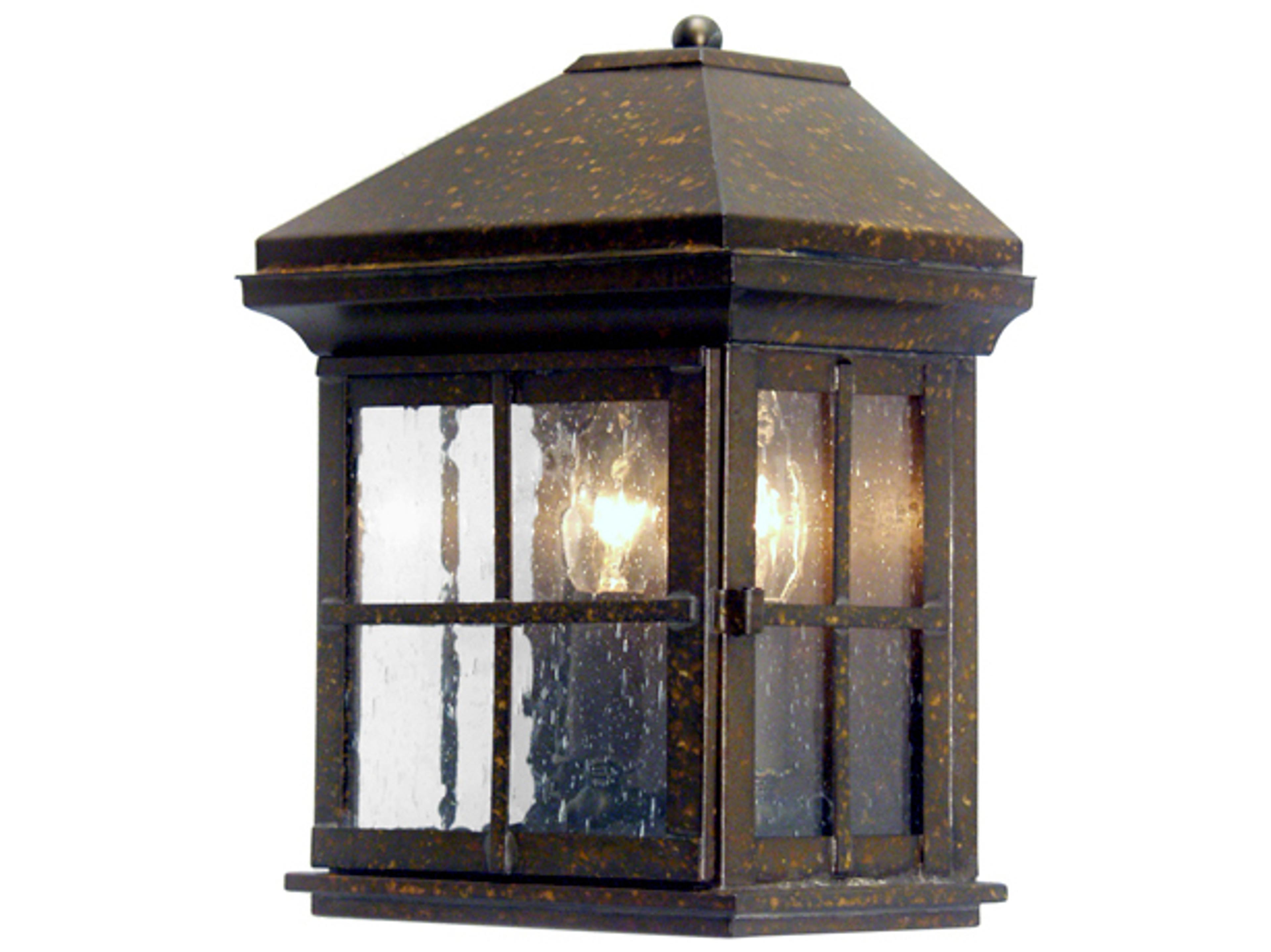 Meyda Myles 1 - Light Glass Outdoor Wall Light