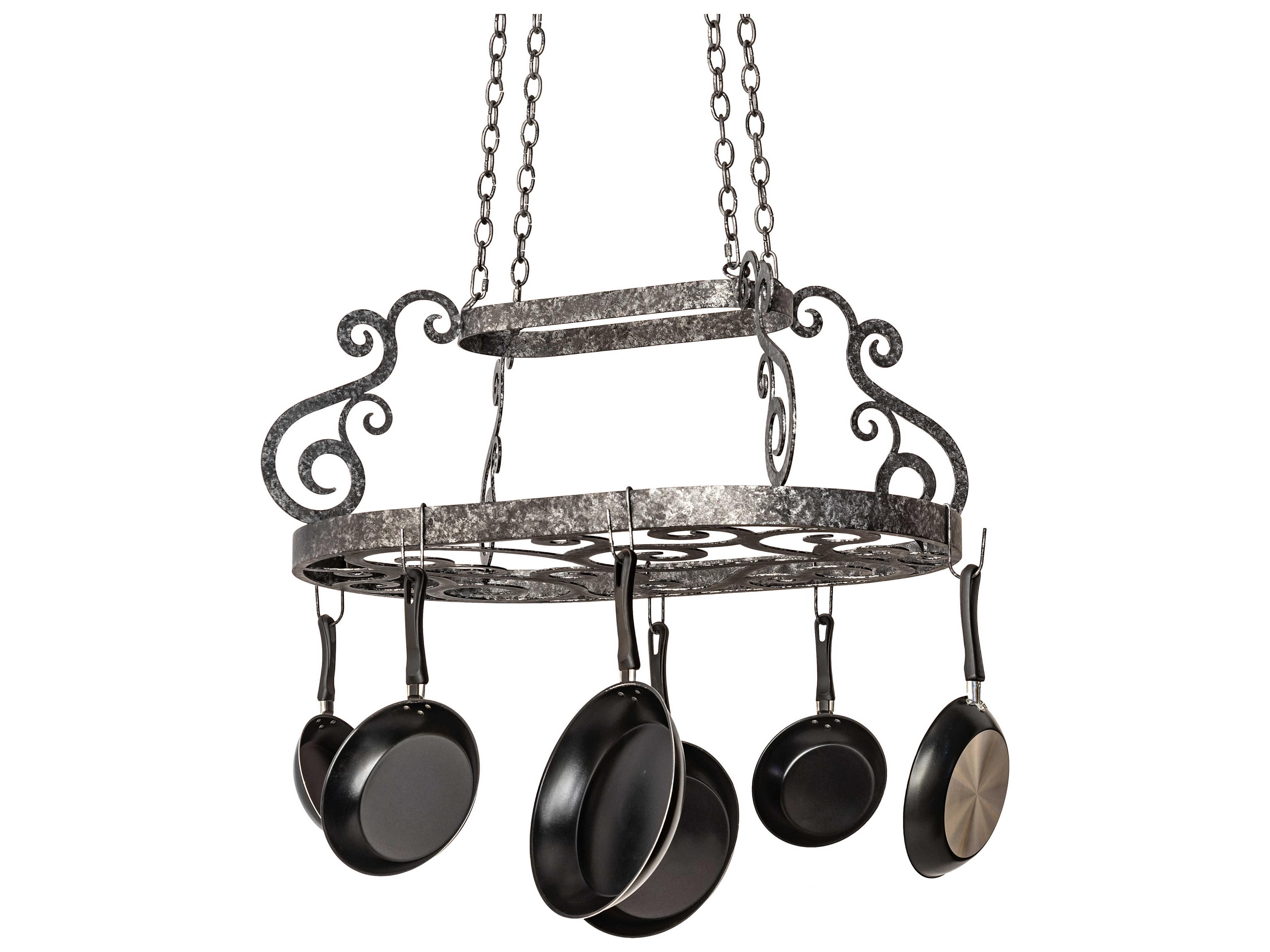 Meyda Neo Pewter Pot Rack