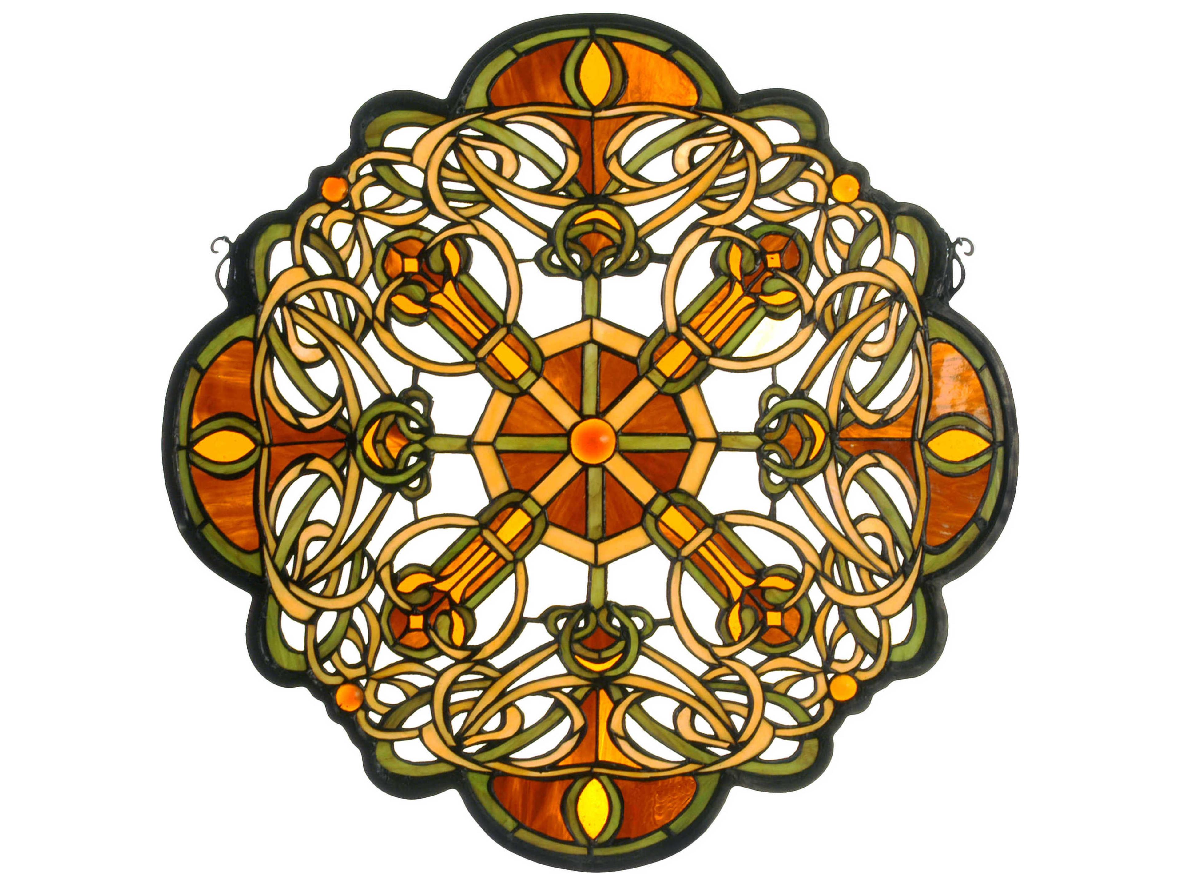 Meyda Galway Medallion Stained Glass Window