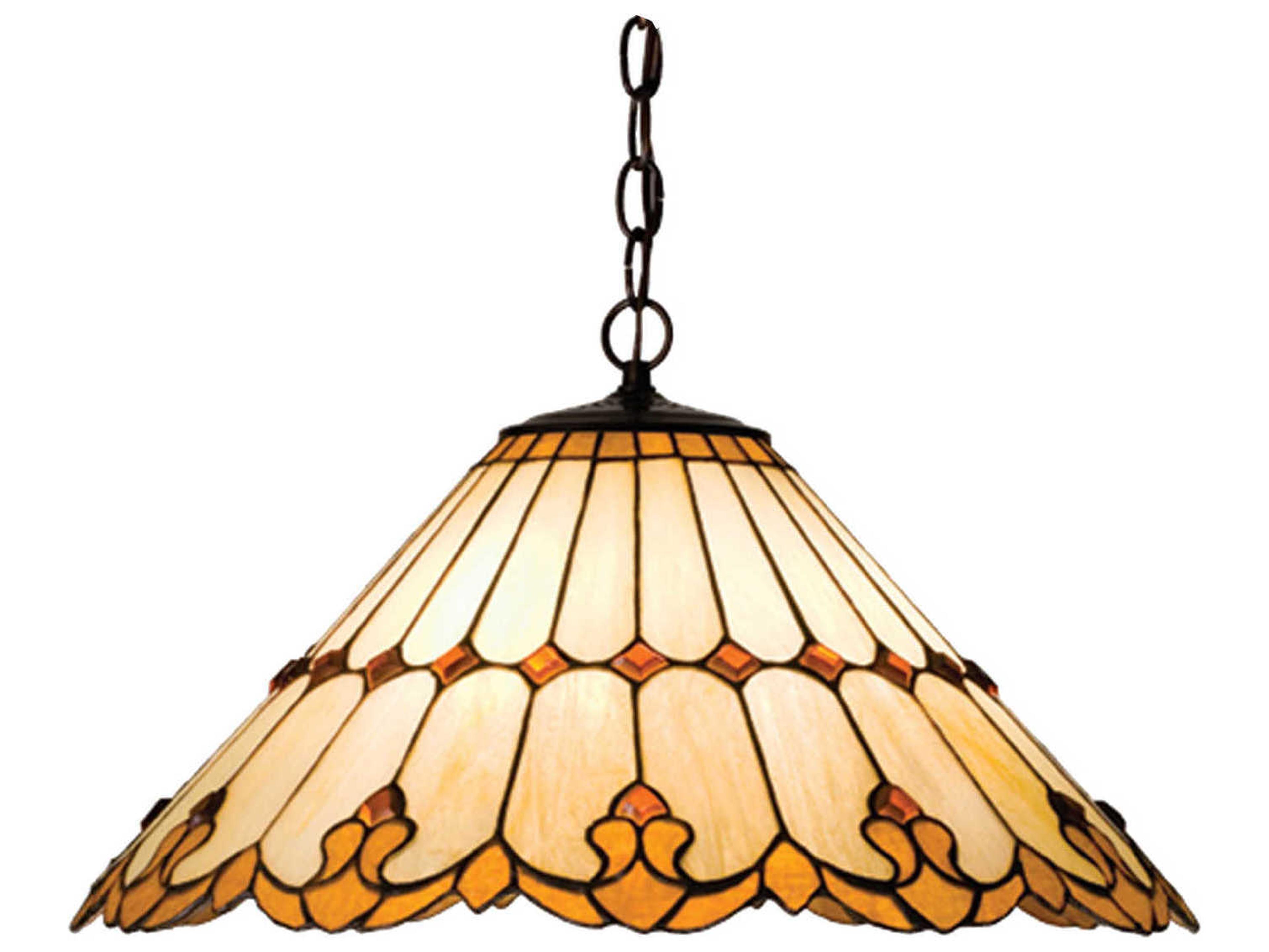 Meyda Nouveau Cone 3-Light Bronze Traditional Pendant