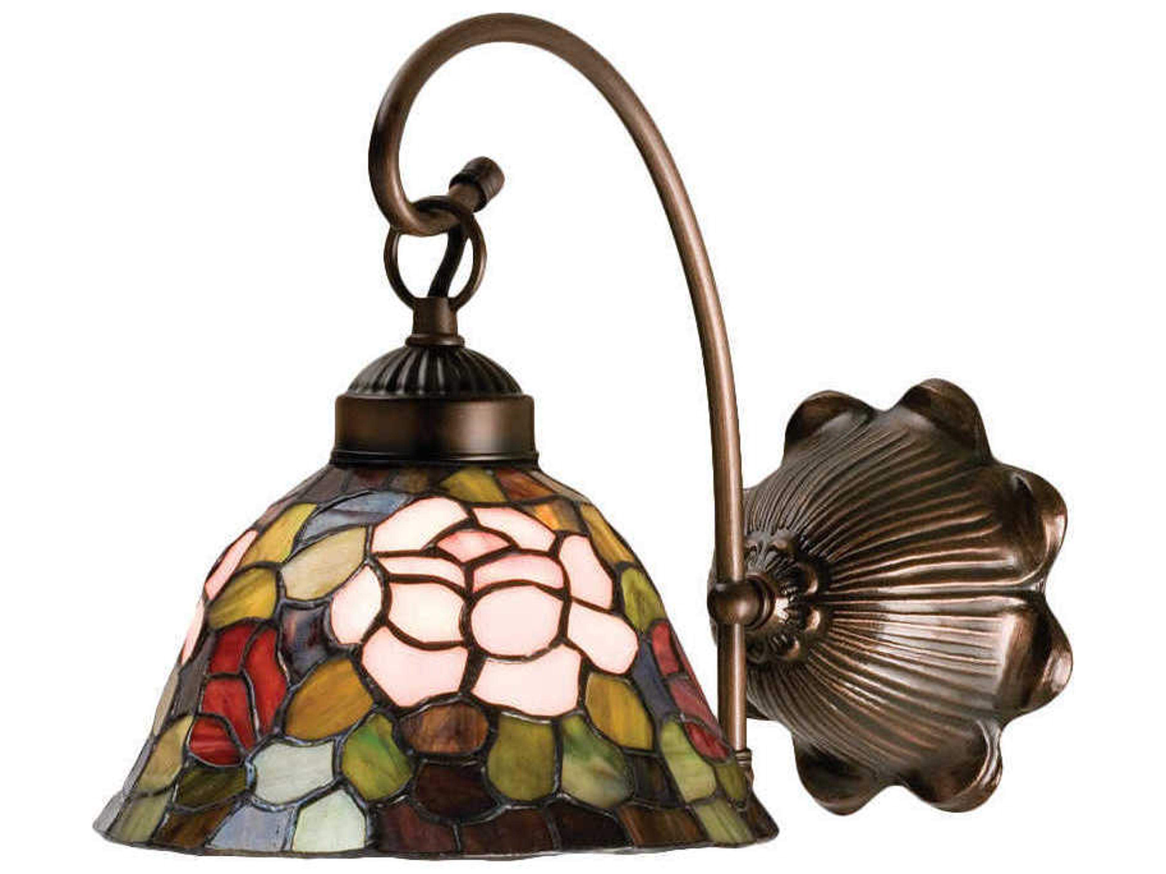 Meyda Nouveau 1-Light Bronze Tiffany Wall Sconce