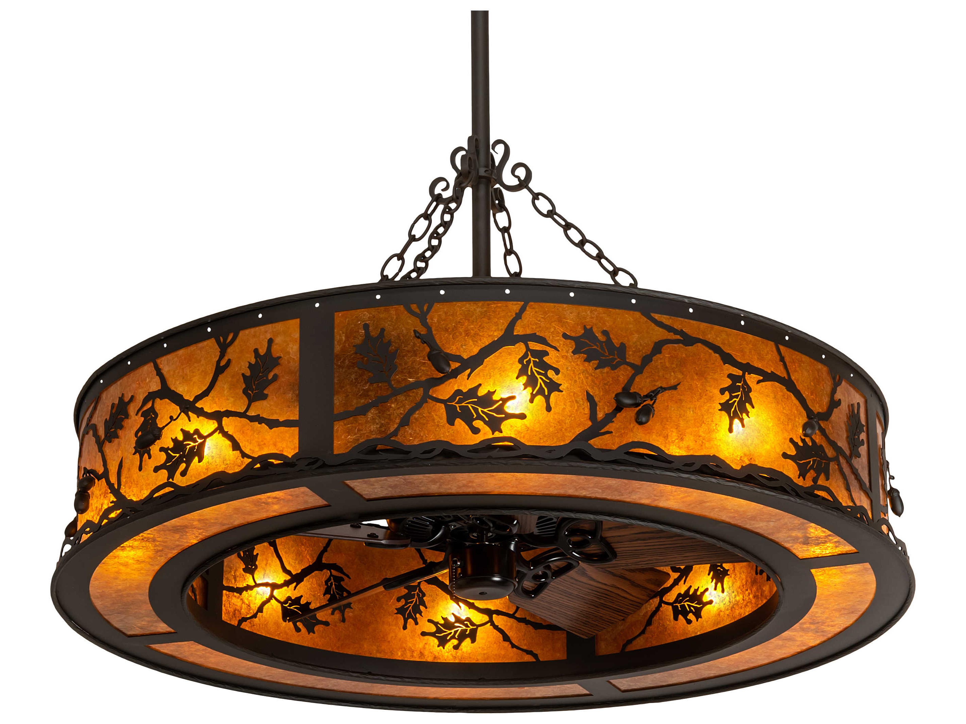 Meyda Oak Leaf & Acorn 8-Light 45" Ceiling Fan