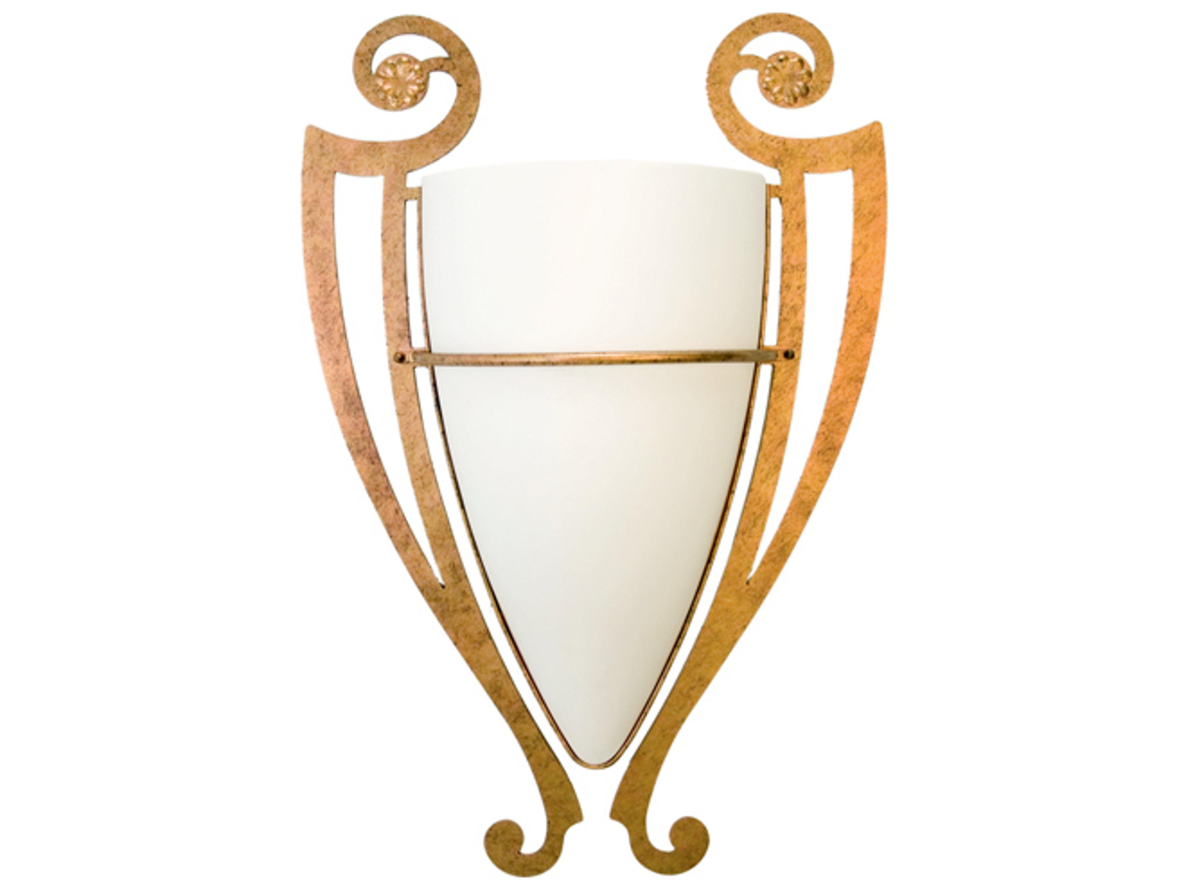 Meyda Oriel 2-Light White Gold Wall Sconce