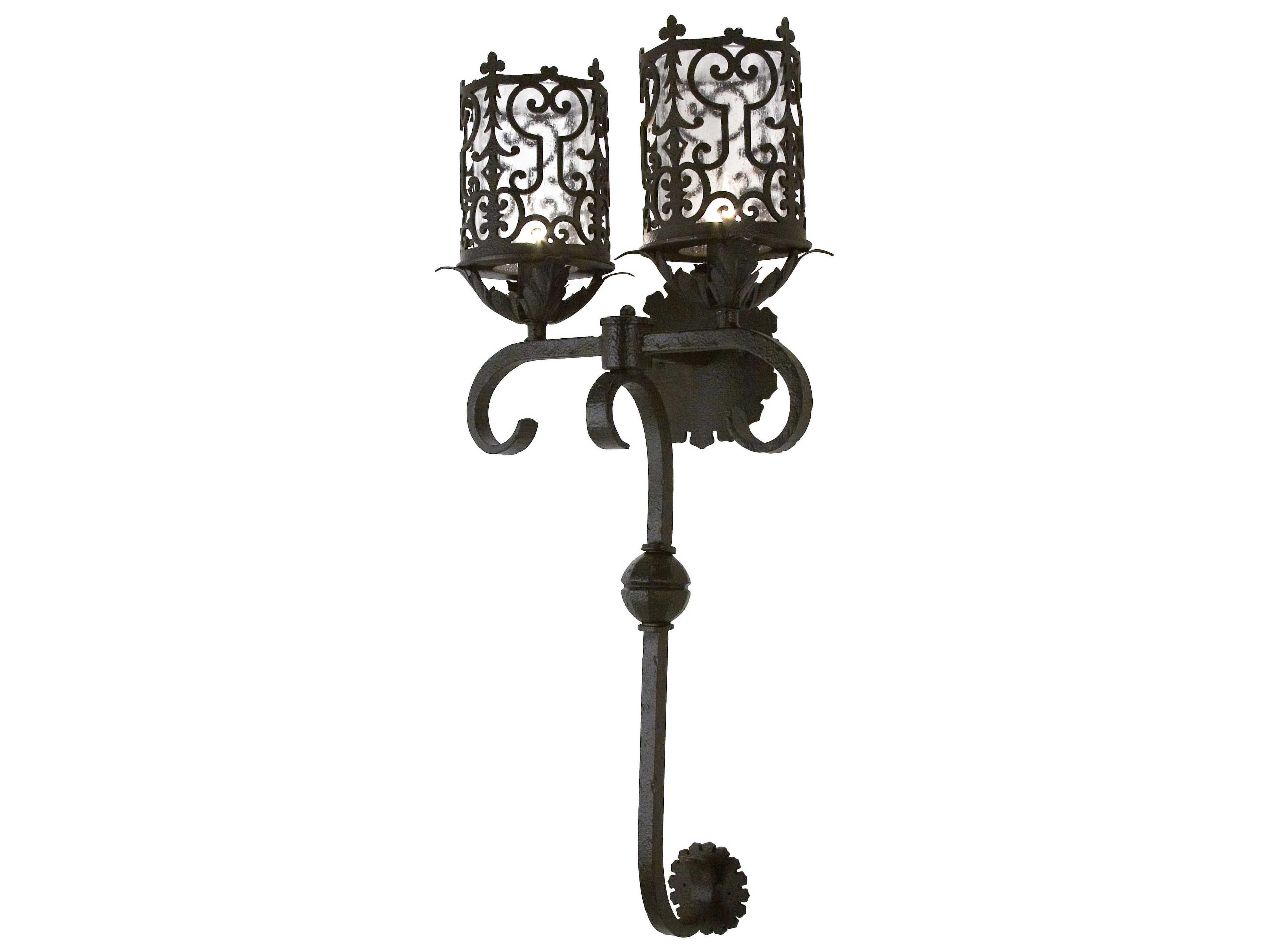 Meyda Oskar 2-Light Black Wall Sconce