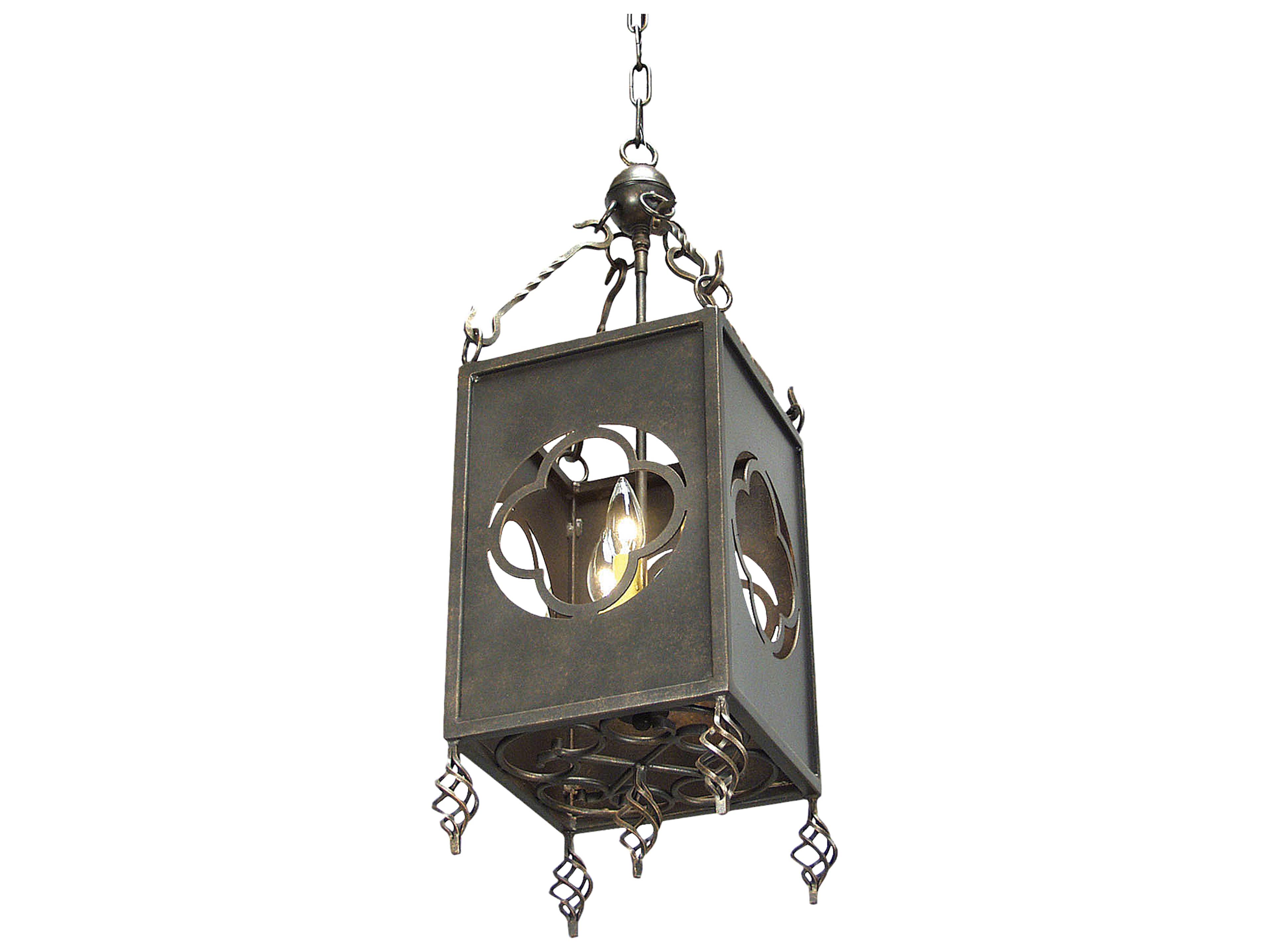 Meyda Paola 3-Light Gilded Tobacco Brown Geometric Mini Pendant