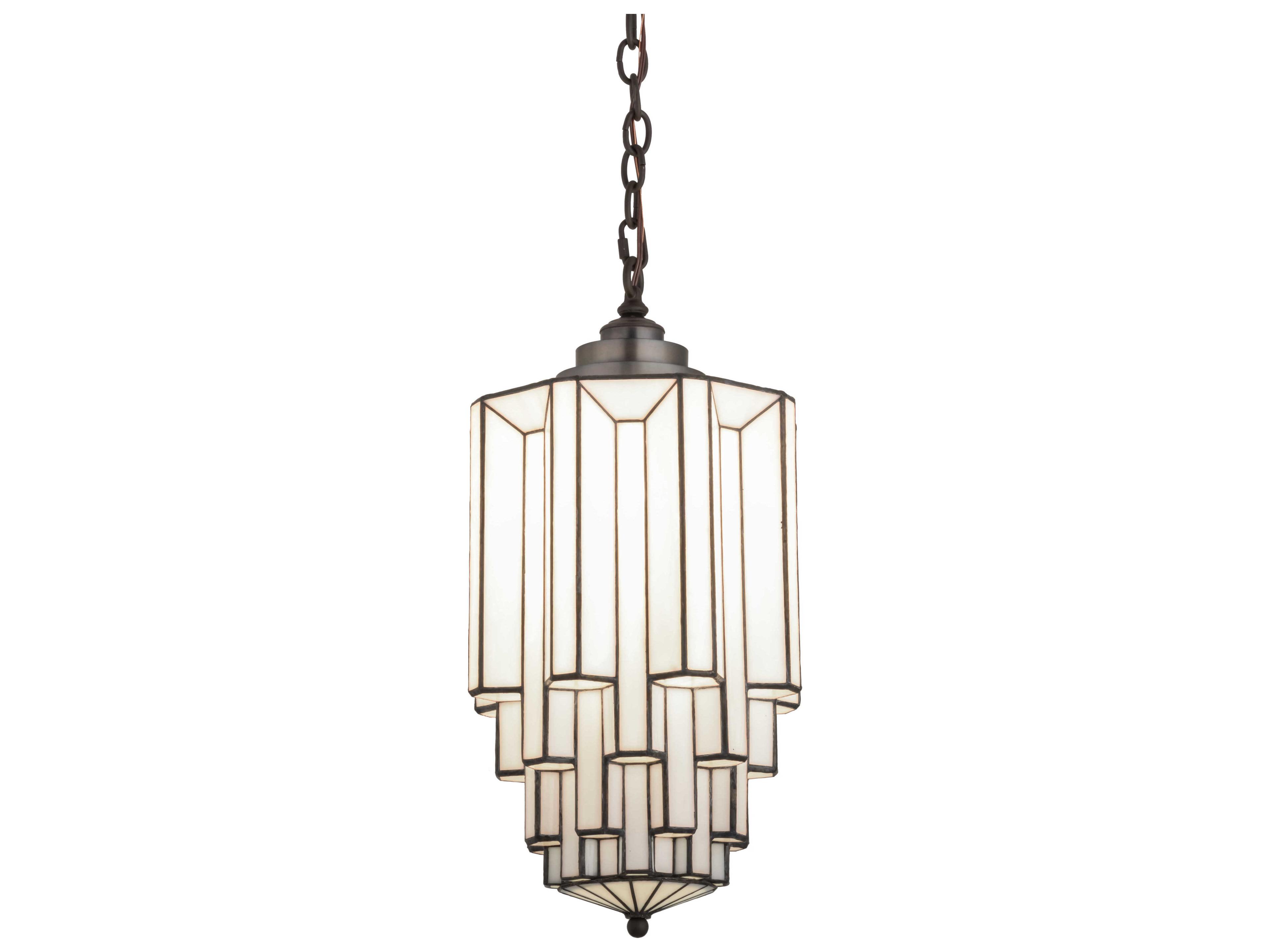 Meyda Paramount 1-Light Antique Iron Gate Black Cylinder Pendant