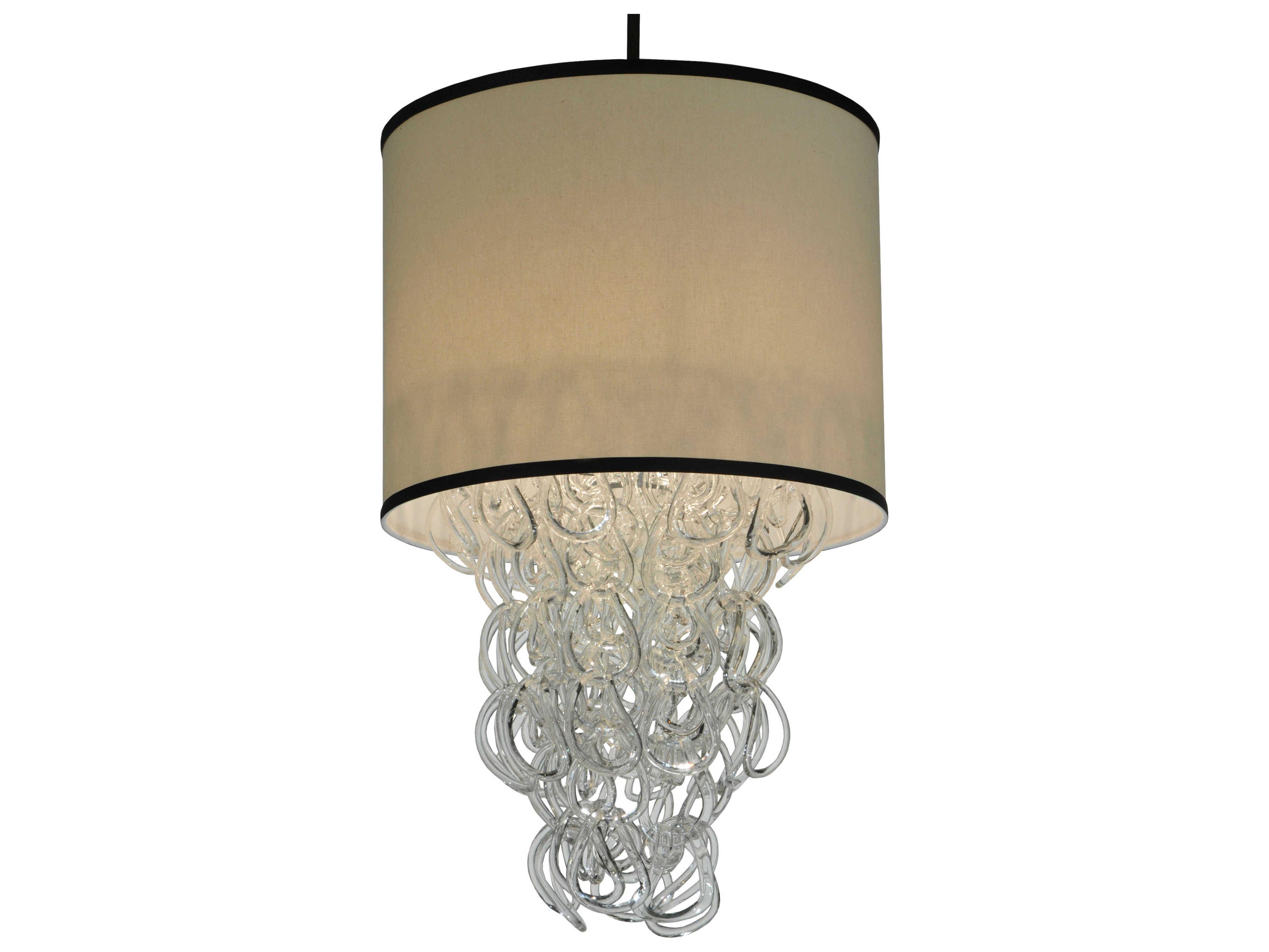 Meyda Lucy 4-Light Off White Drum Pendant