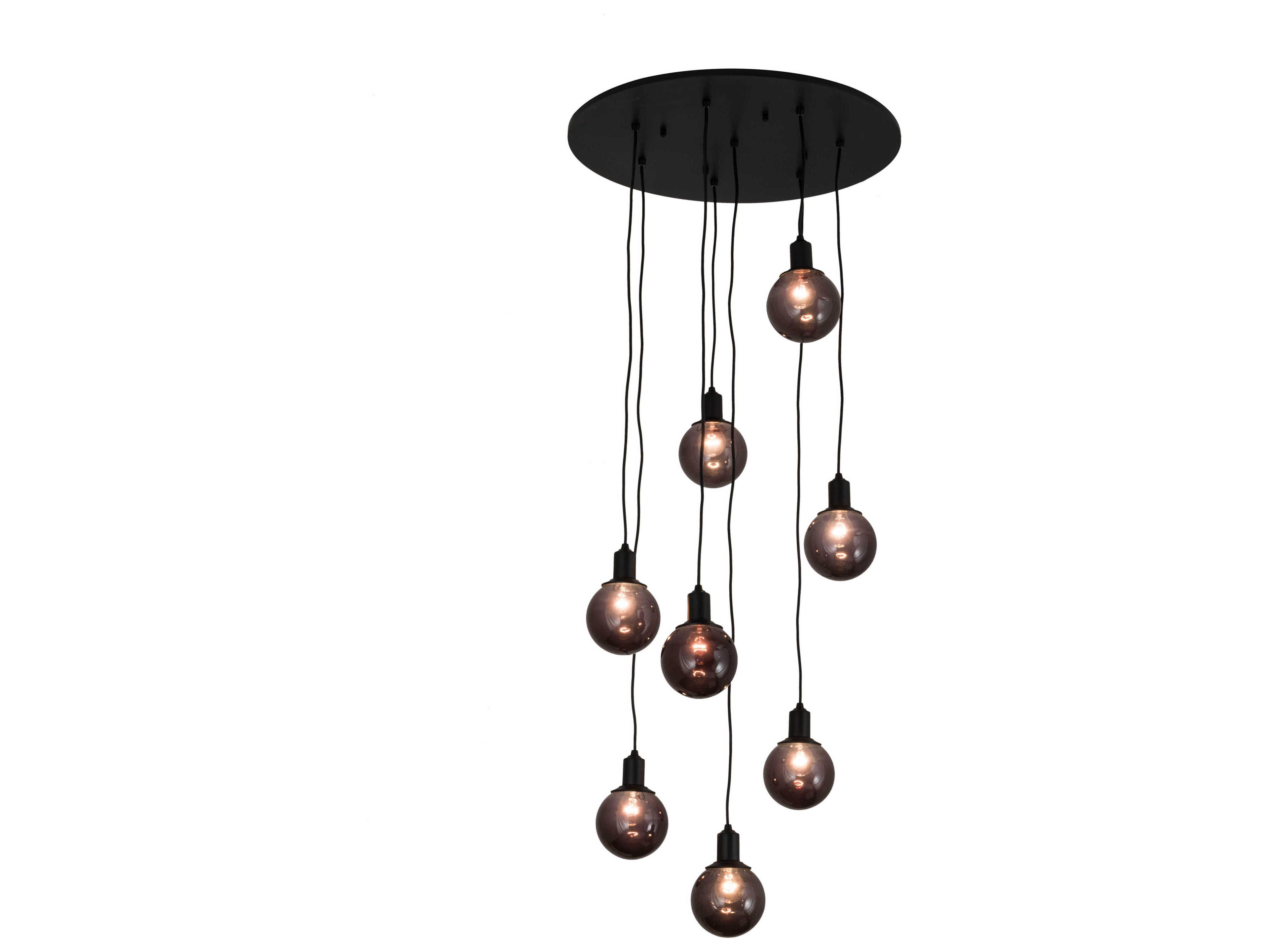Meyda Bola 8-Light Black Glass Globe Pendant