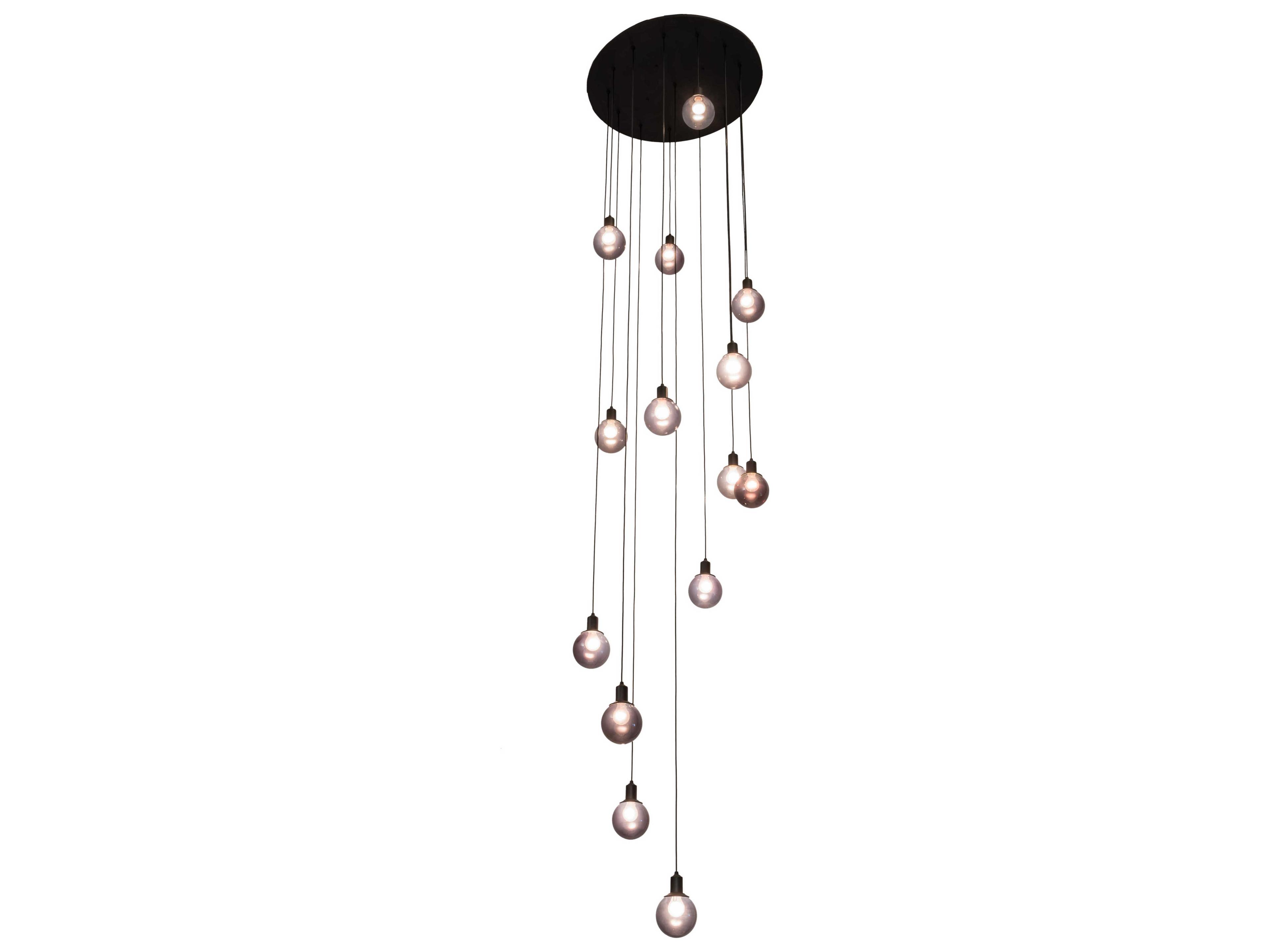 Meyda Bola 14-Light Black Glass Globe Pendant