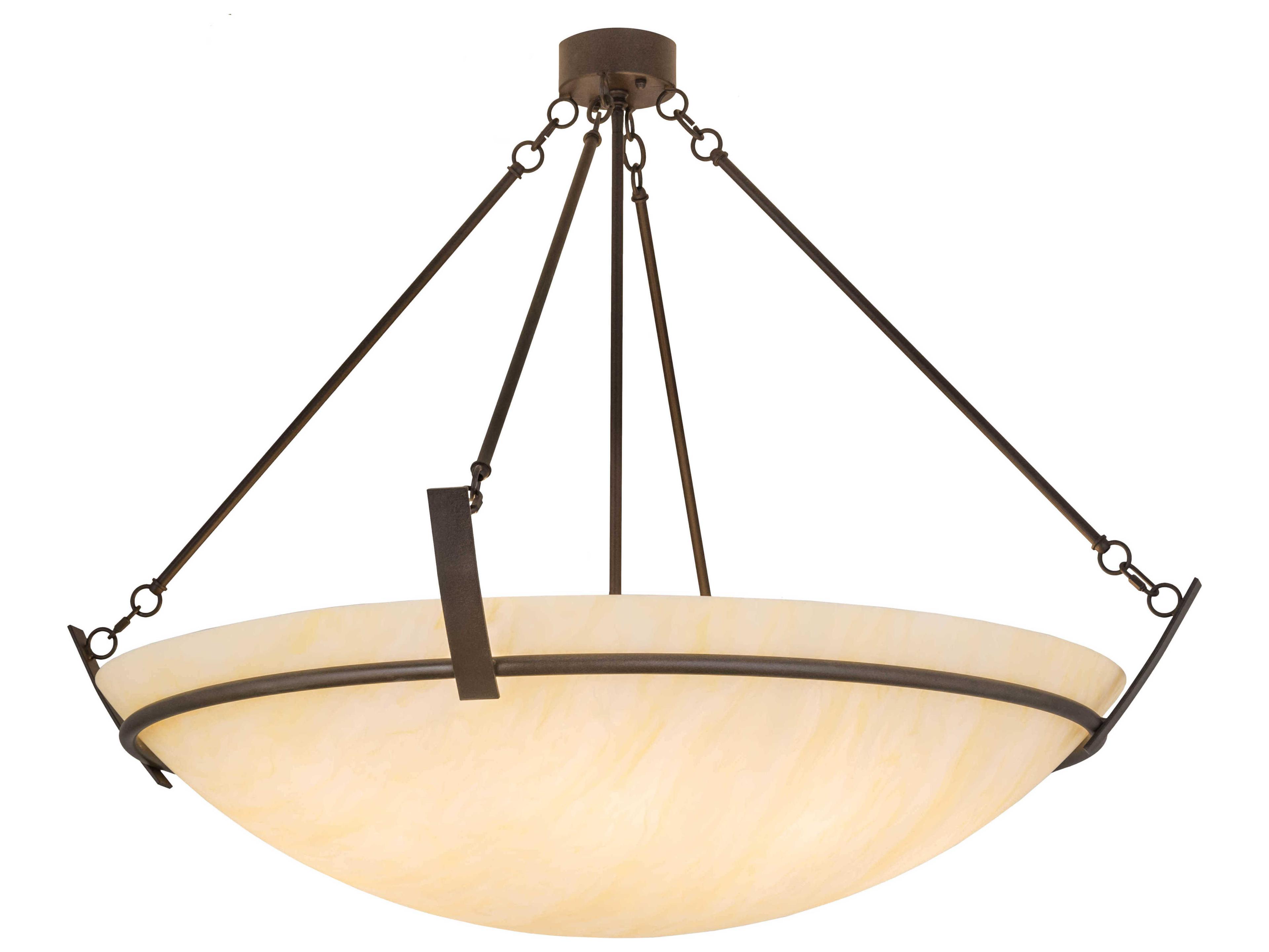Meyda Covina 8-Light Brown Glass Bowl Pendant
