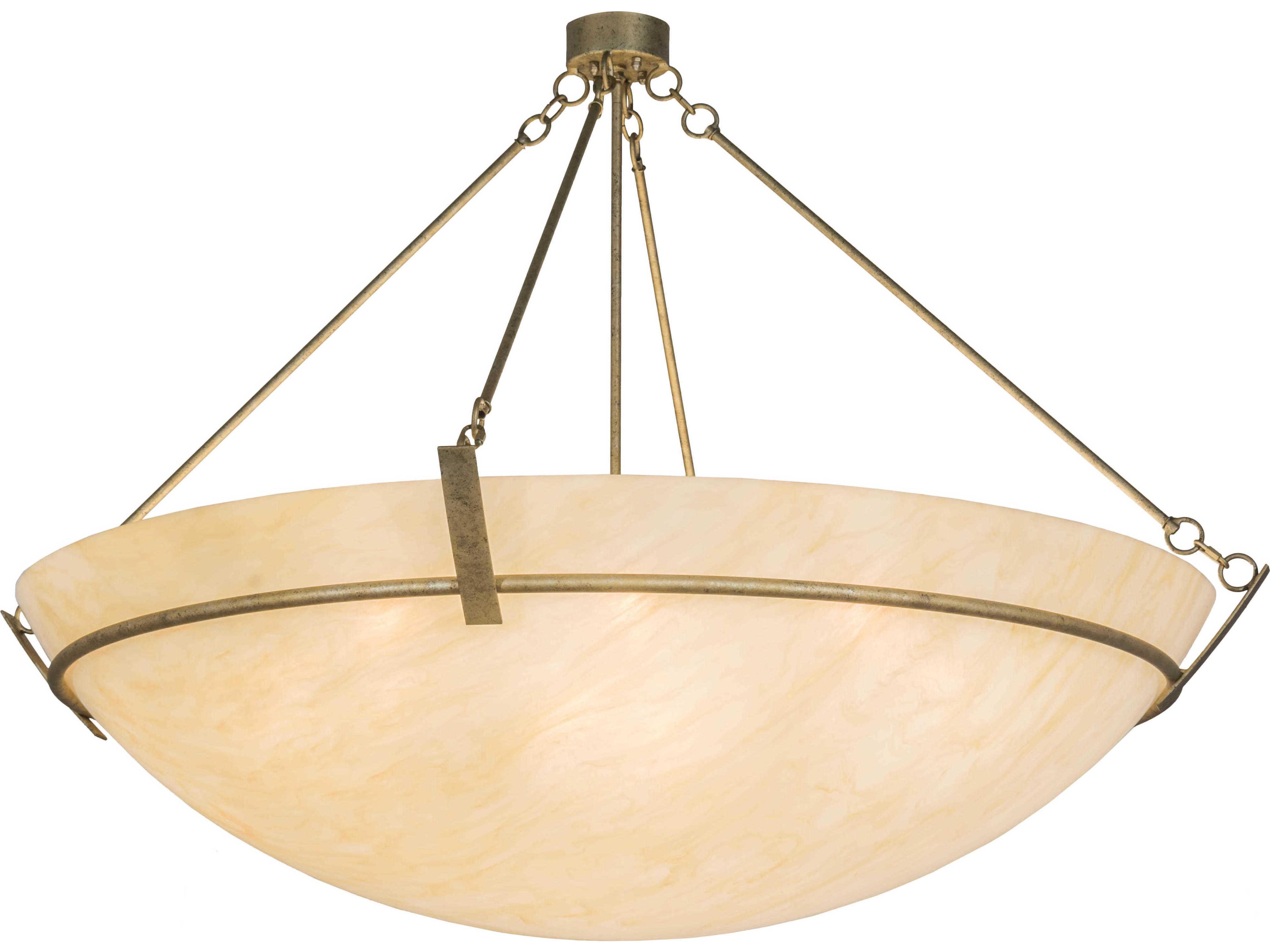 Meyda Covina 10-Light Gold Glass Bowl Pendant