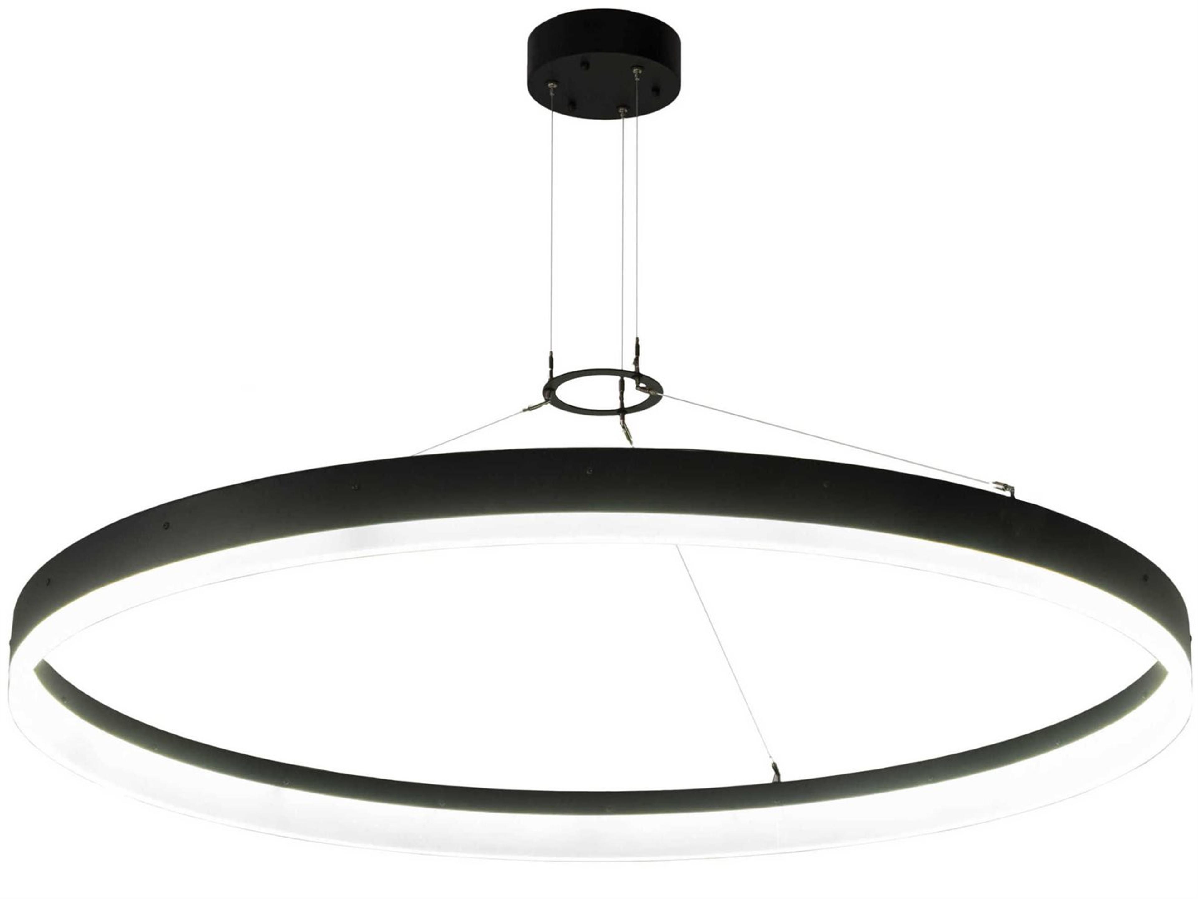 Meyda Anillo Strip Black Glass LED Round Pendant