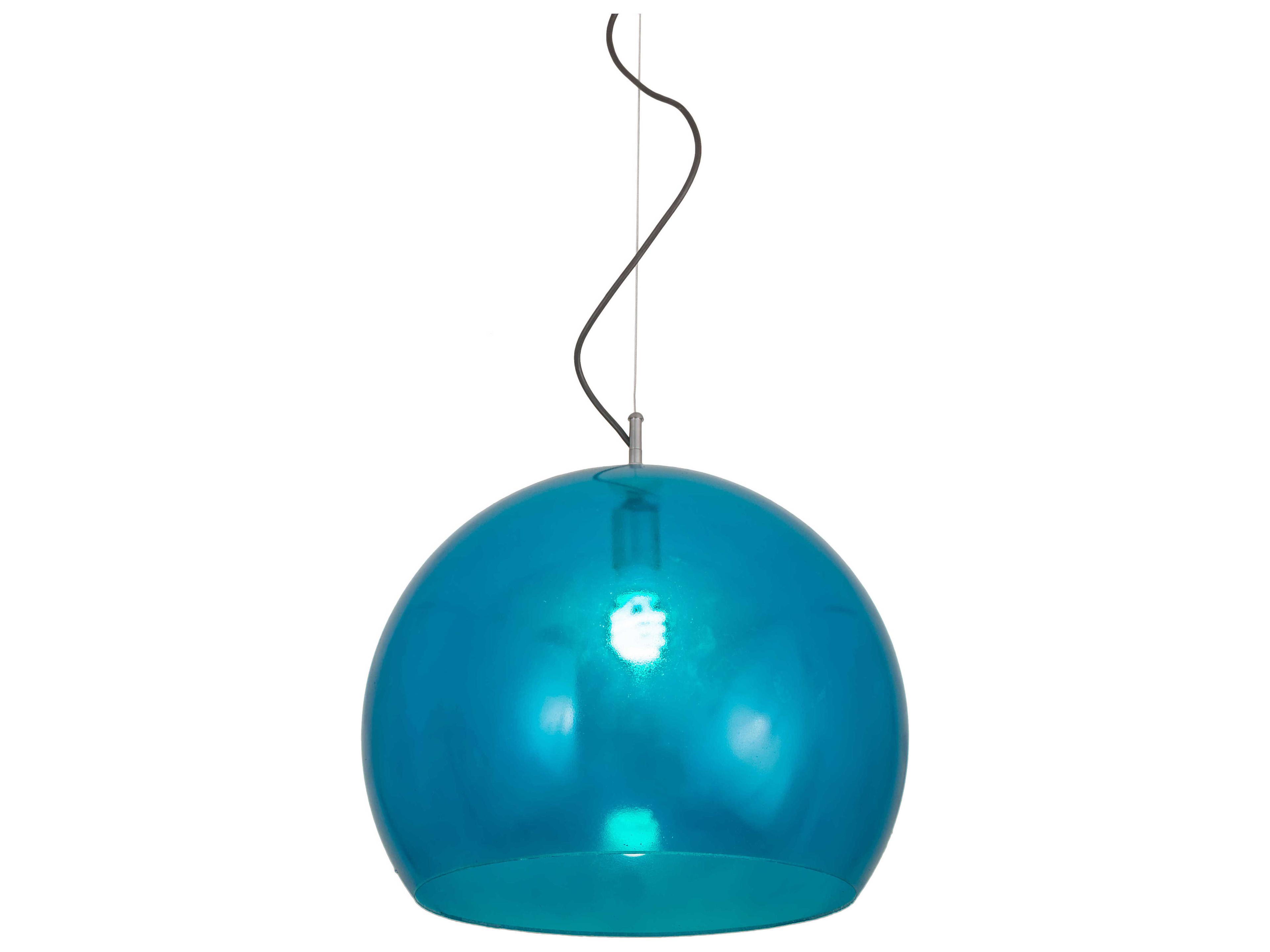 Meyda Bola 1-Light Blue Glass Dome Pendant
