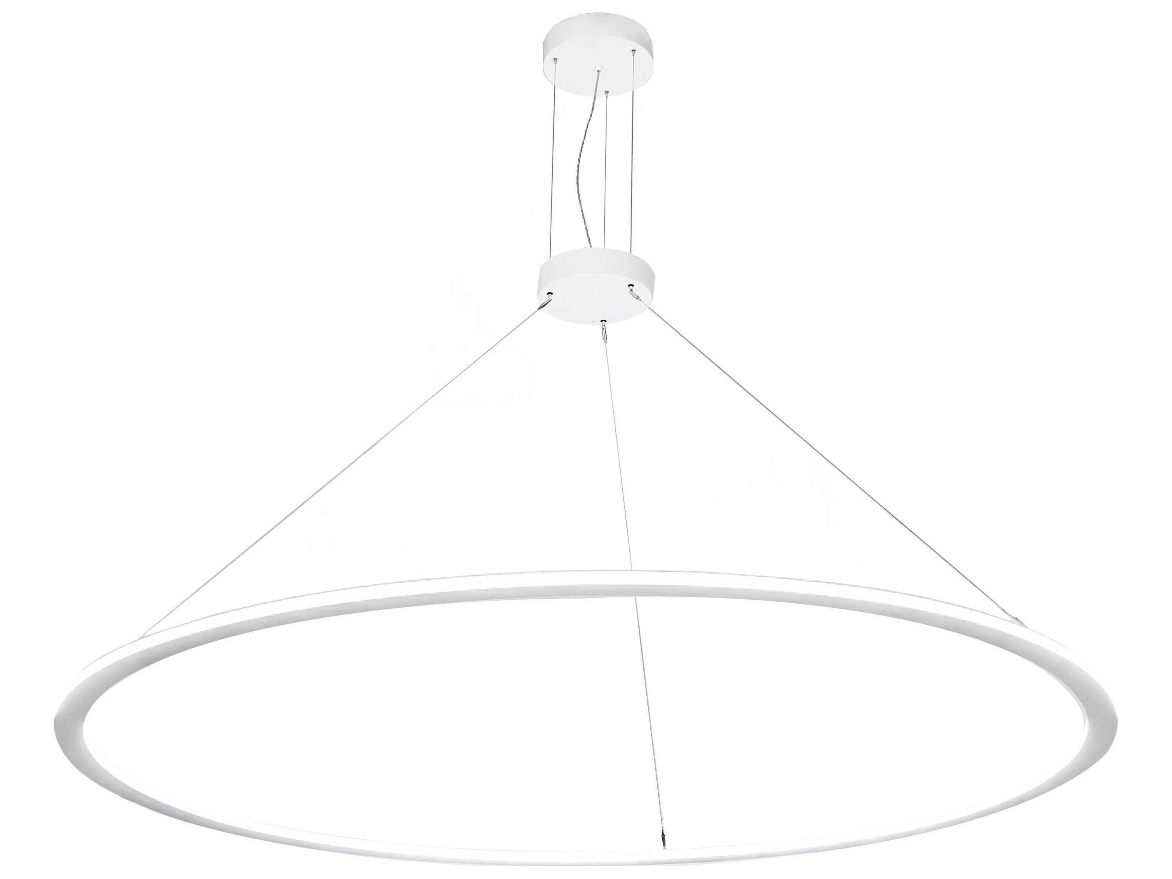 Meyda Anillo Led White Glass Round Pendant